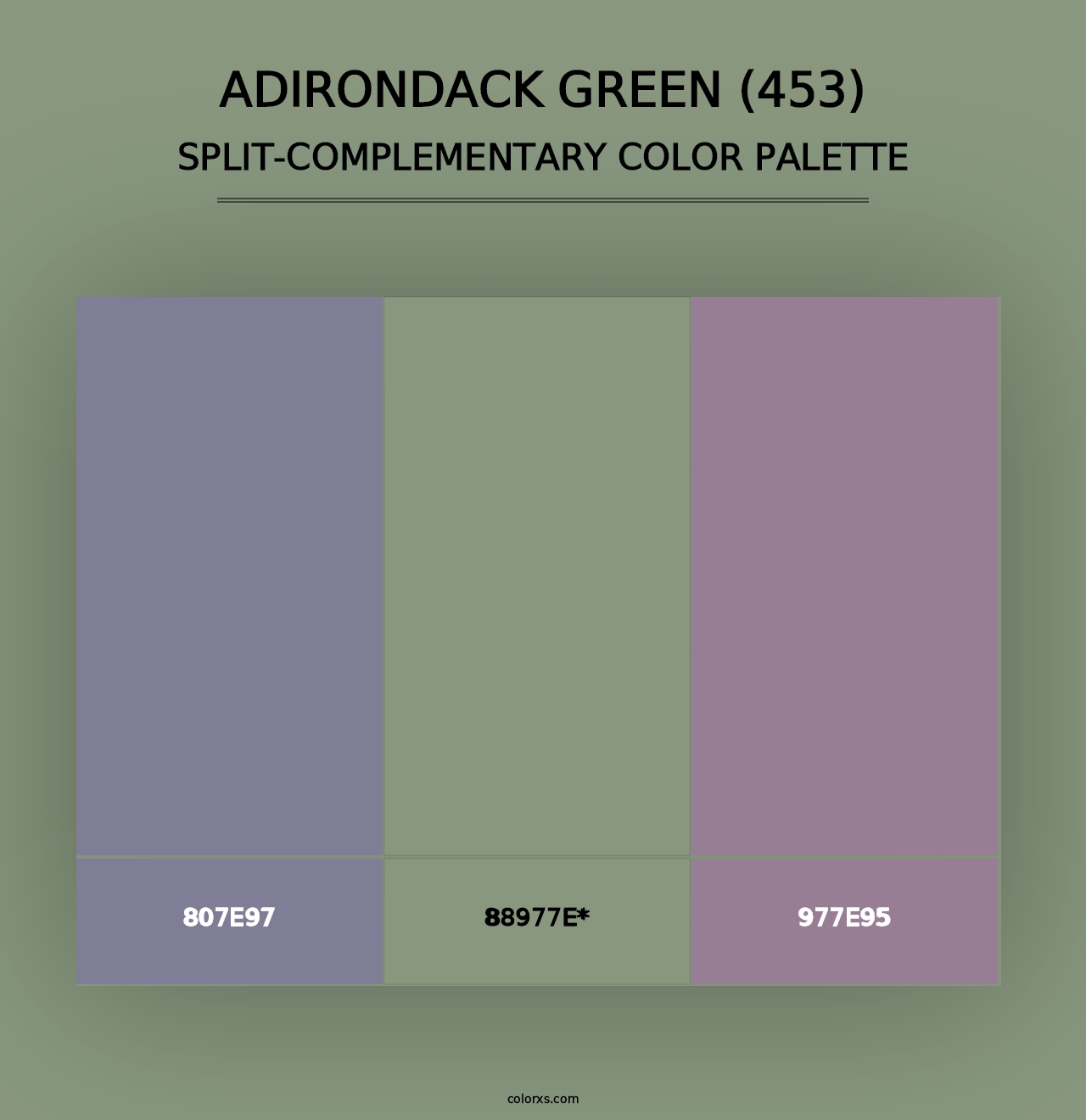 Adirondack Green (453) - Split-Complementary Color Palette