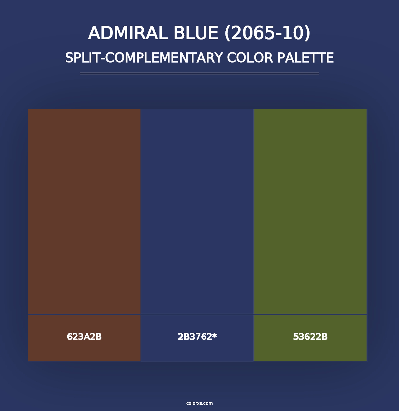 Admiral Blue (2065-10) - Split-Complementary Color Palette