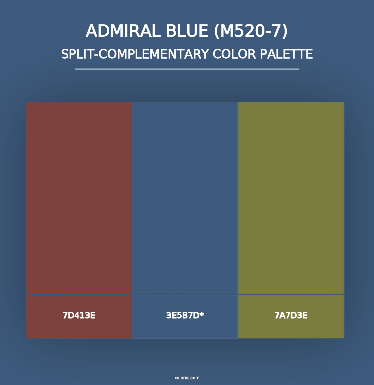 Admiral Blue (M520-7) - Split-Complementary Color Palette