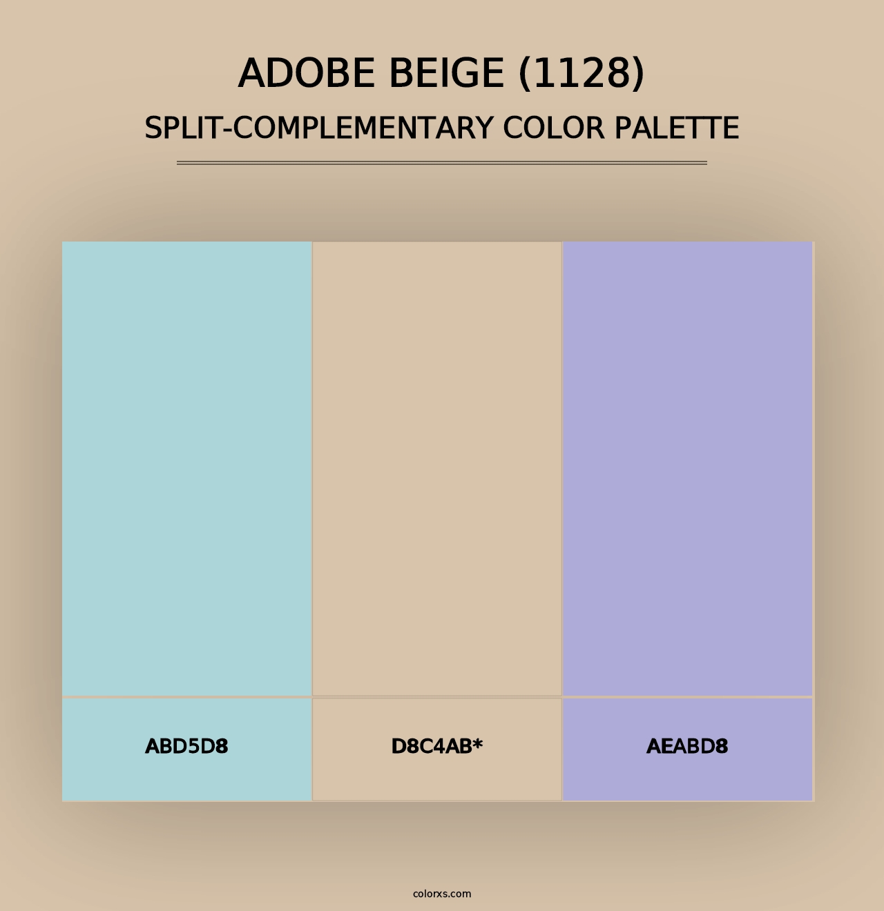 Adobe Beige (1128) - Split-Complementary Color Palette