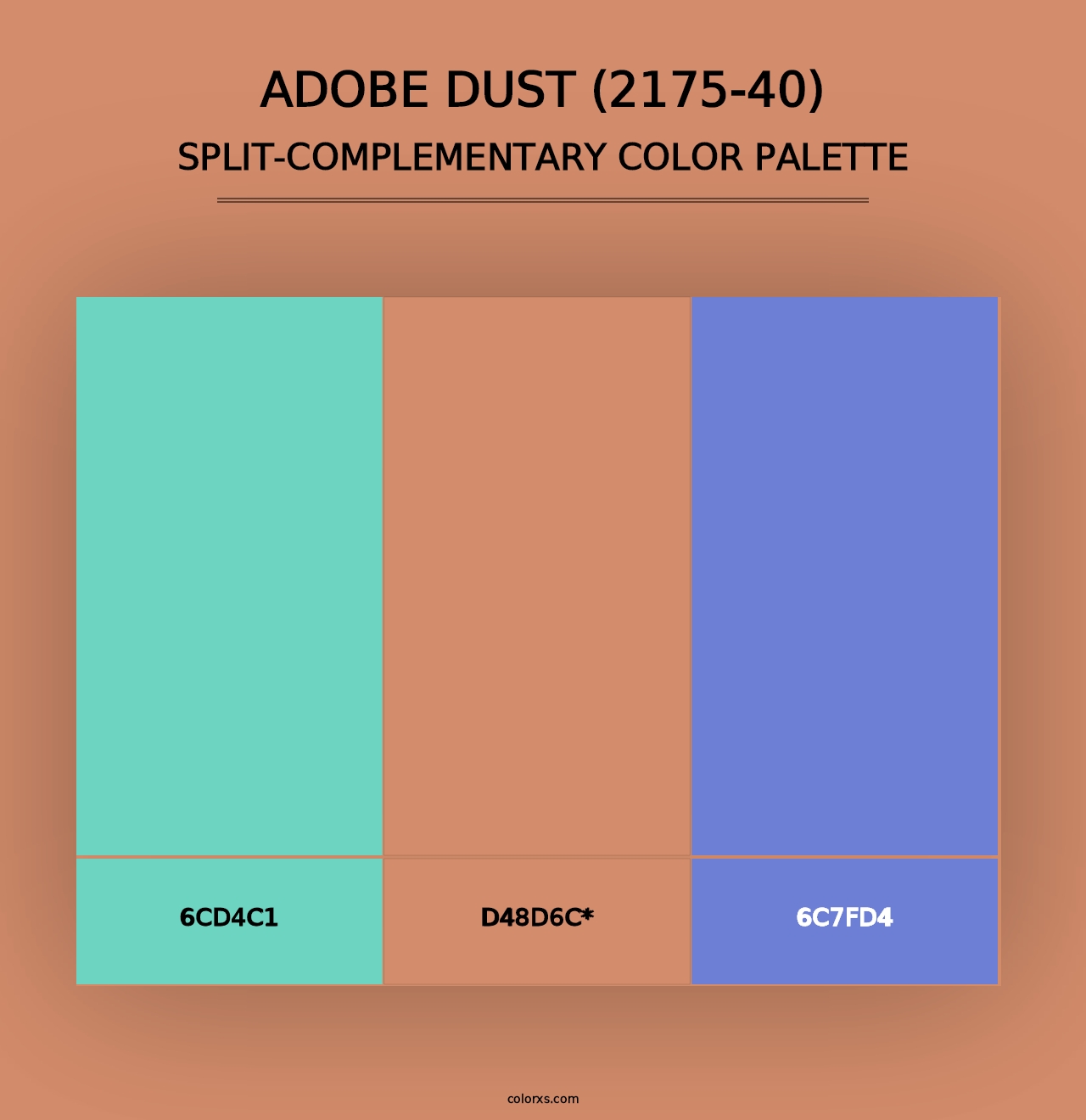 Adobe Dust (2175-40) - Split-Complementary Color Palette