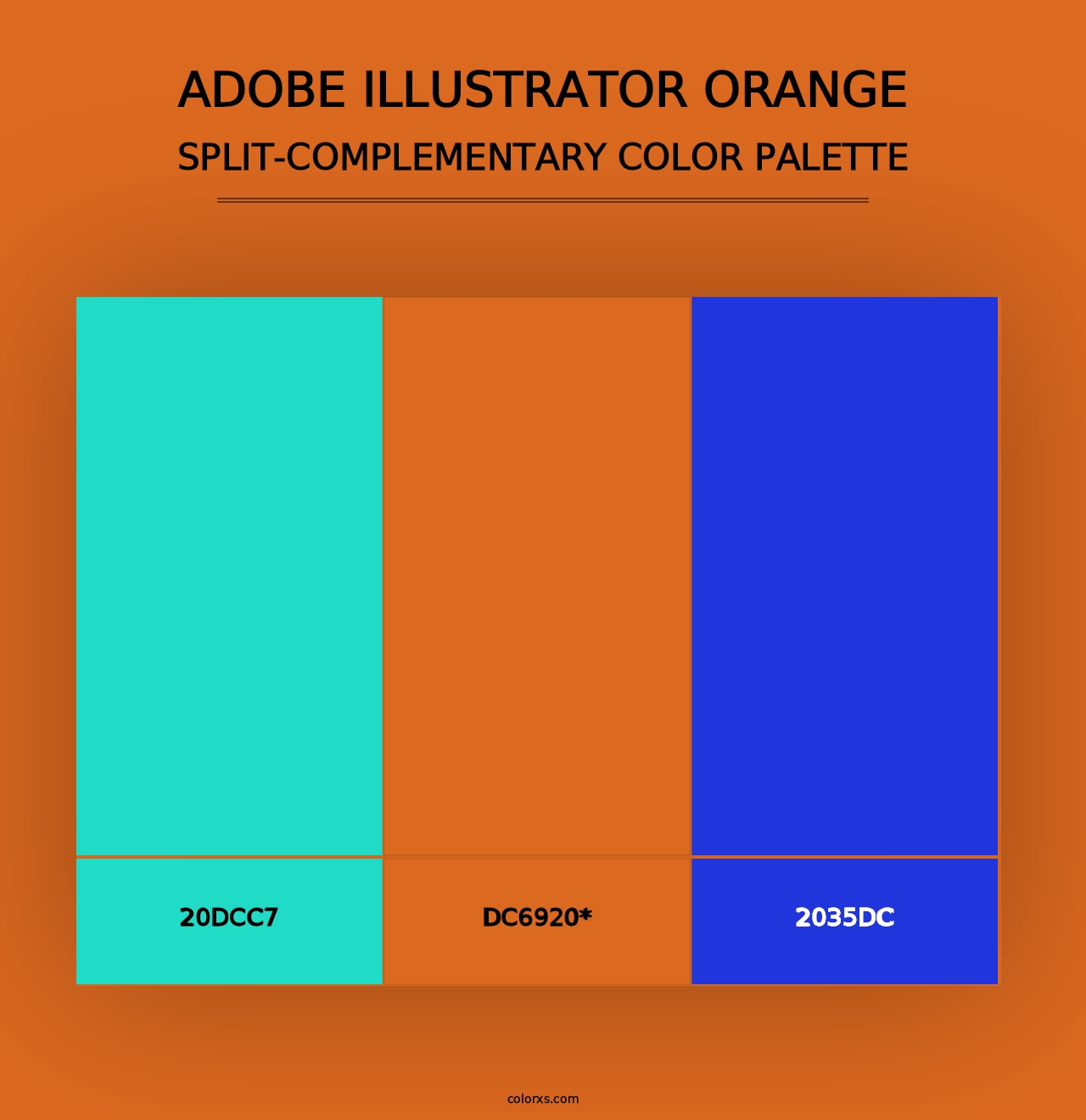 Adobe Illustrator Orange - Split-Complementary Color Palette