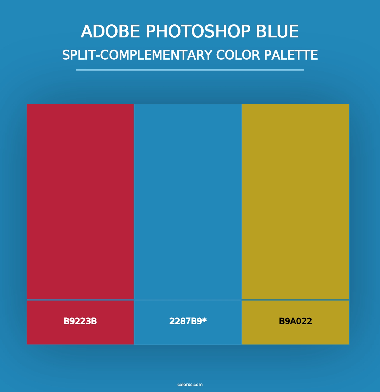 Adobe Photoshop Blue - Split-Complementary Color Palette