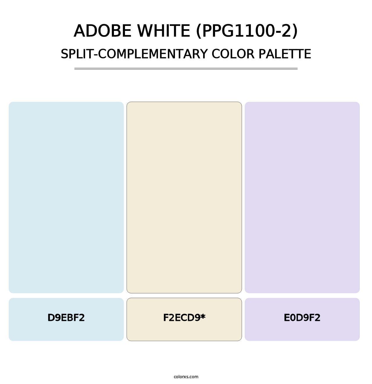 Adobe White (PPG1100-2) - Split-Complementary Color Palette