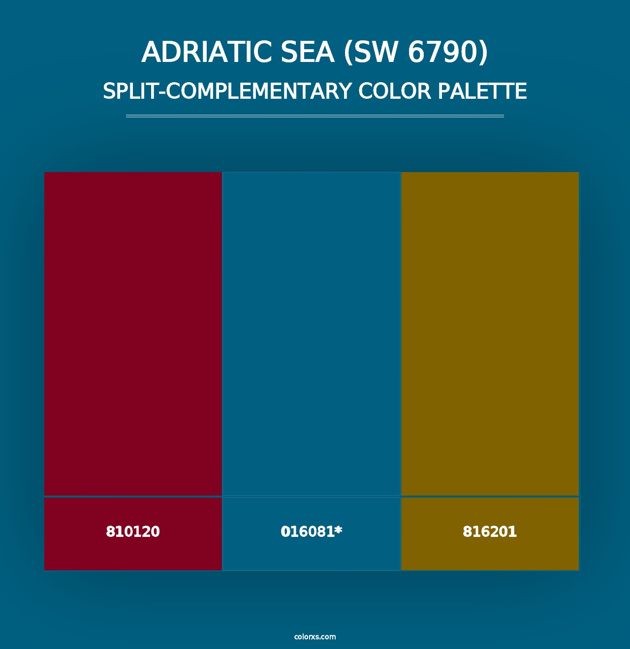 Adriatic Sea (SW 6790) - Split-Complementary Color Palette