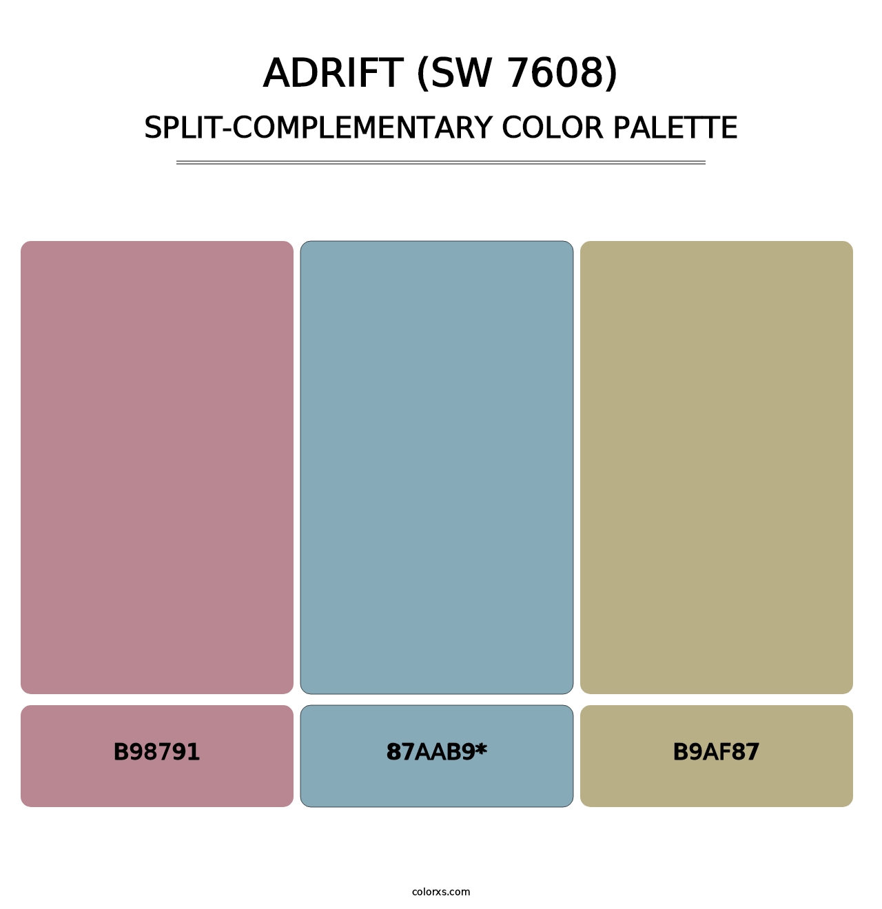 Adrift (SW 7608) - Split-Complementary Color Palette