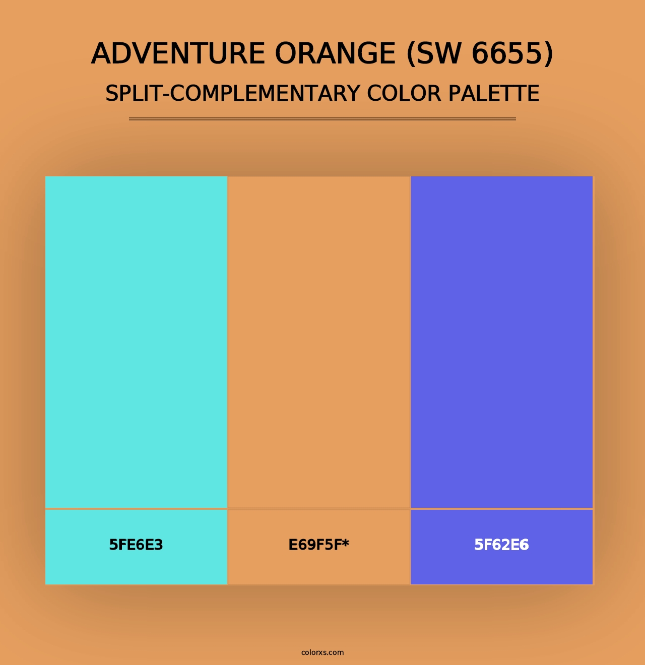 Adventure Orange (SW 6655) - Split-Complementary Color Palette