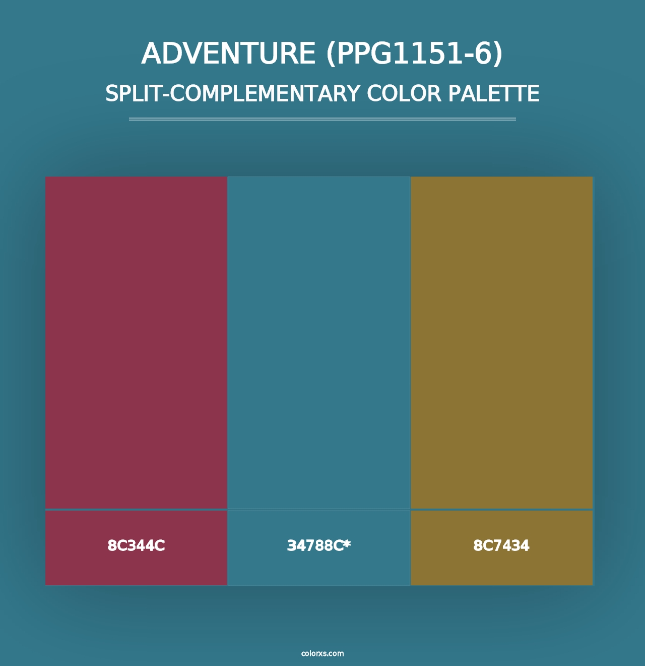 Adventure (PPG1151-6) - Split-Complementary Color Palette