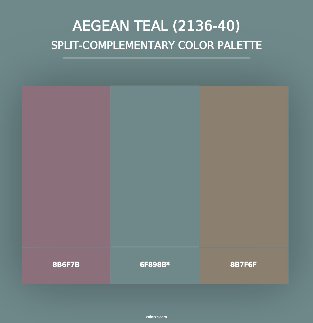 Aegean Teal (2136-40) - Split-Complementary Color Palette