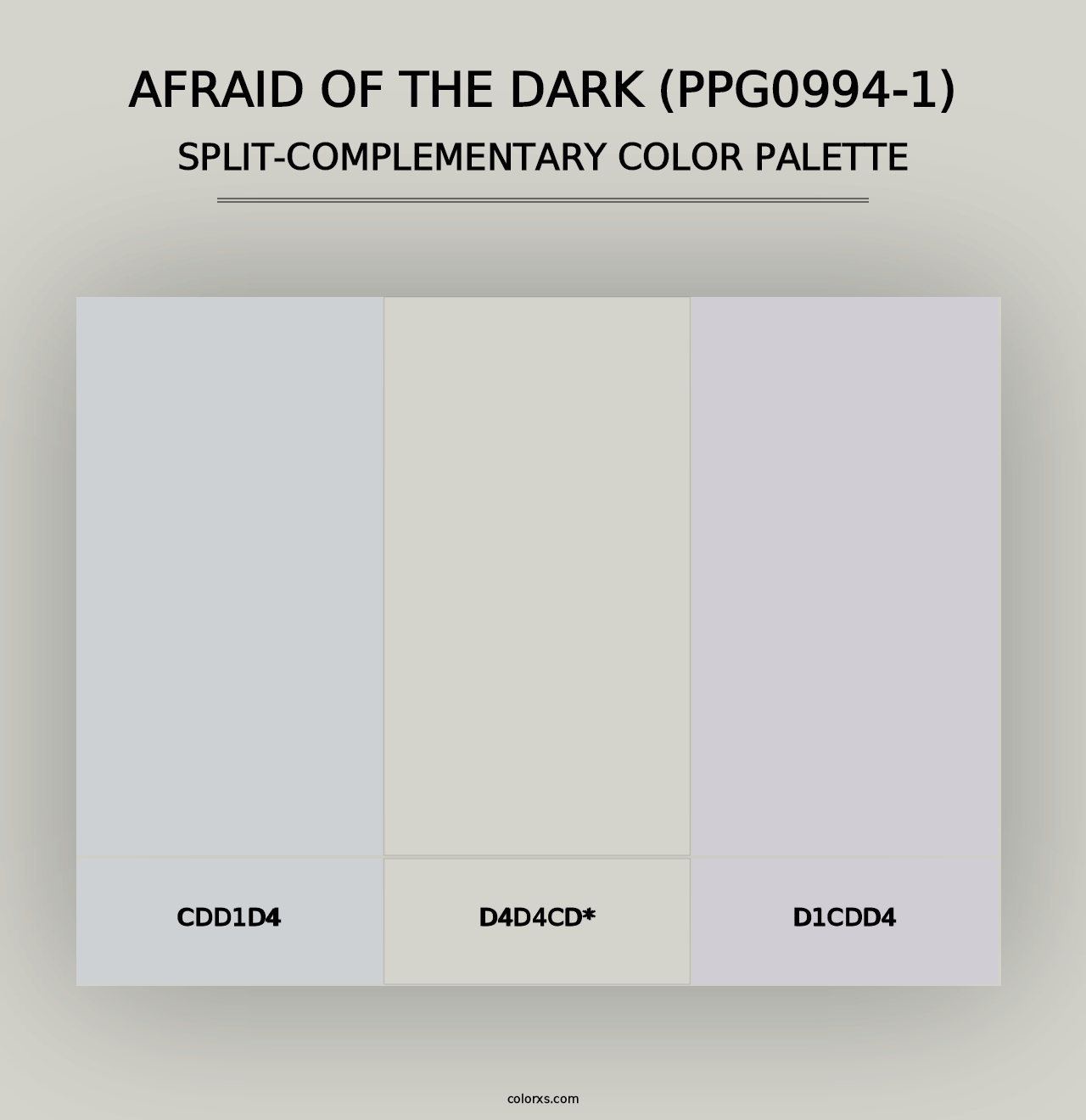 Afraid Of The Dark (PPG0994-1) - Split-Complementary Color Palette