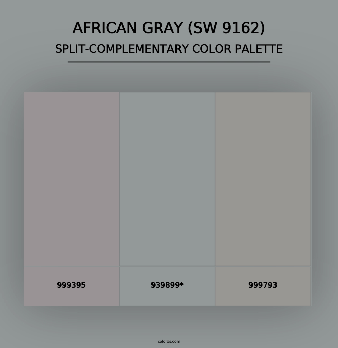 African Gray (SW 9162) - Split-Complementary Color Palette