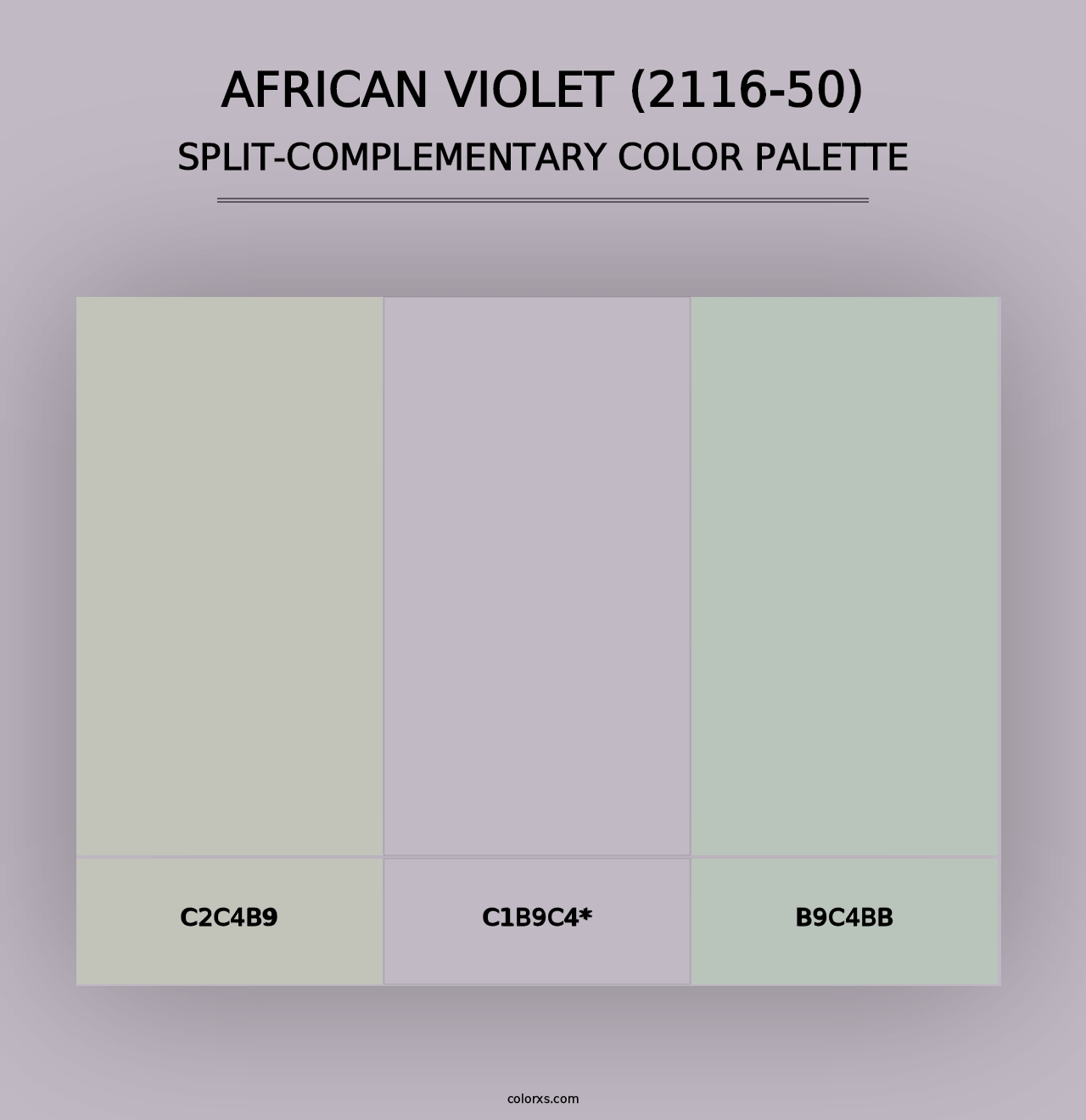 African Violet (2116-50) - Split-Complementary Color Palette