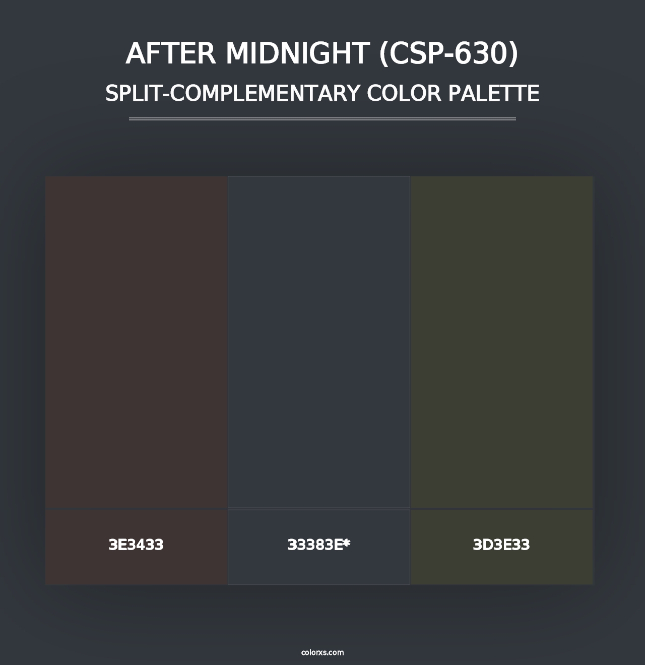 After Midnight (CSP-630) - Split-Complementary Color Palette