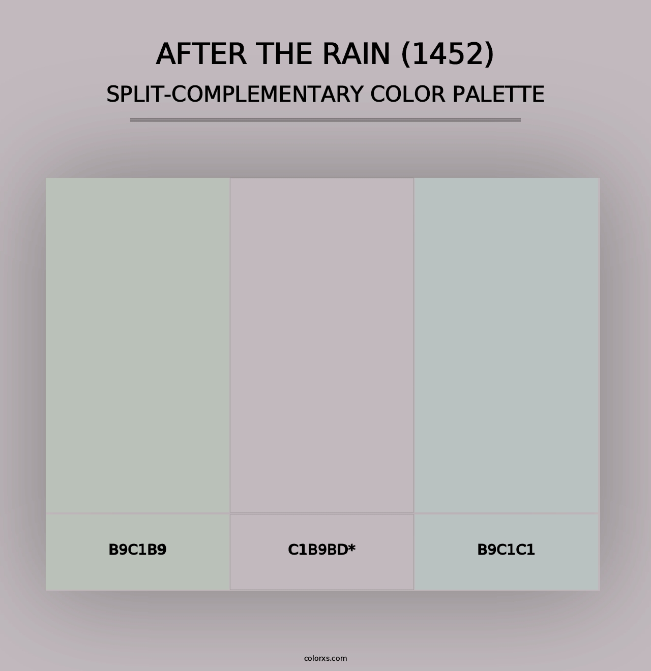 After the Rain (1452) - Split-Complementary Color Palette