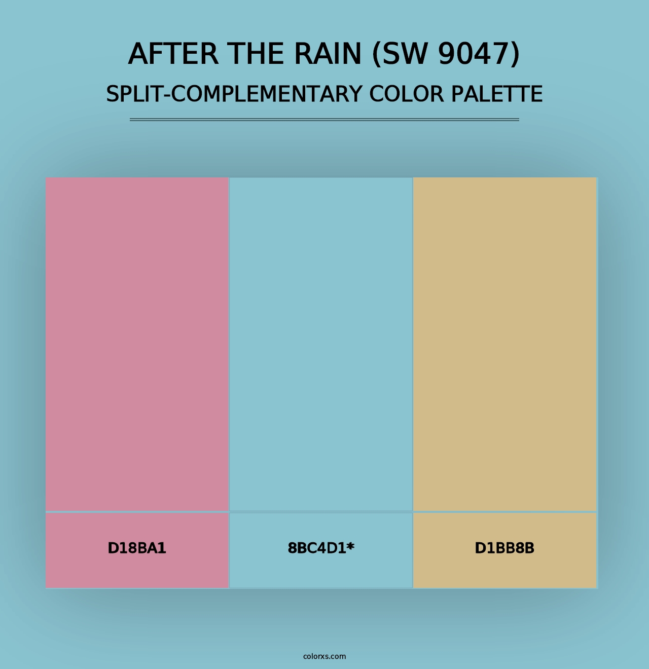 After the Rain (SW 9047) - Split-Complementary Color Palette