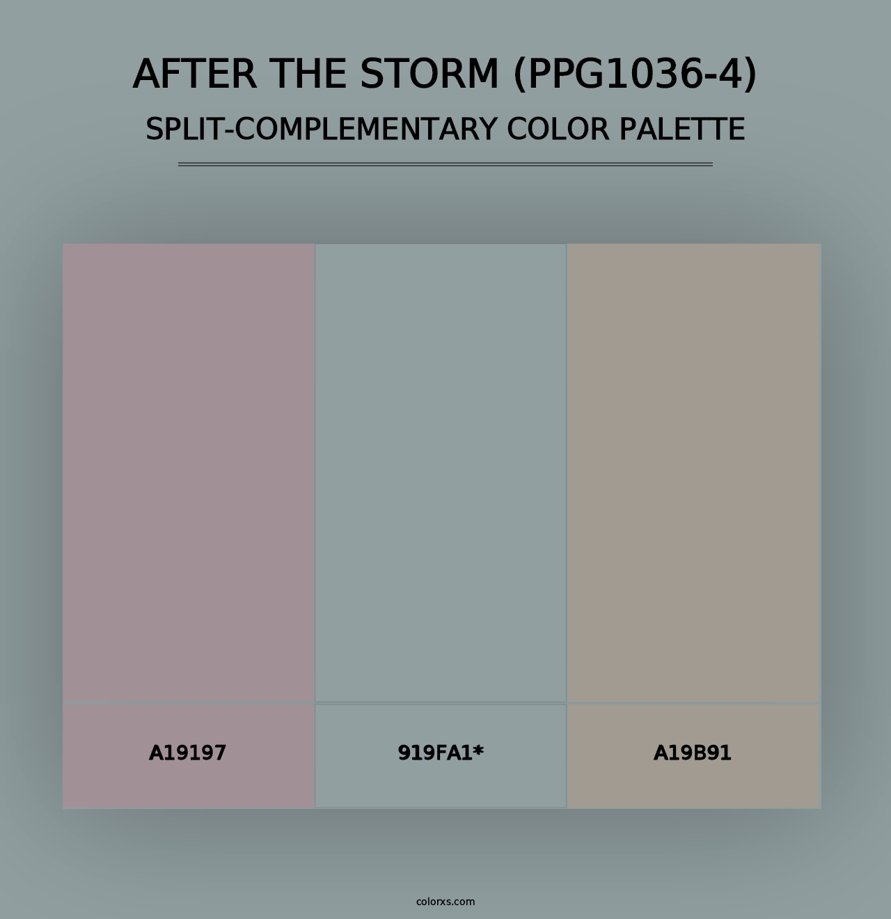 After The Storm (PPG1036-4) - Split-Complementary Color Palette