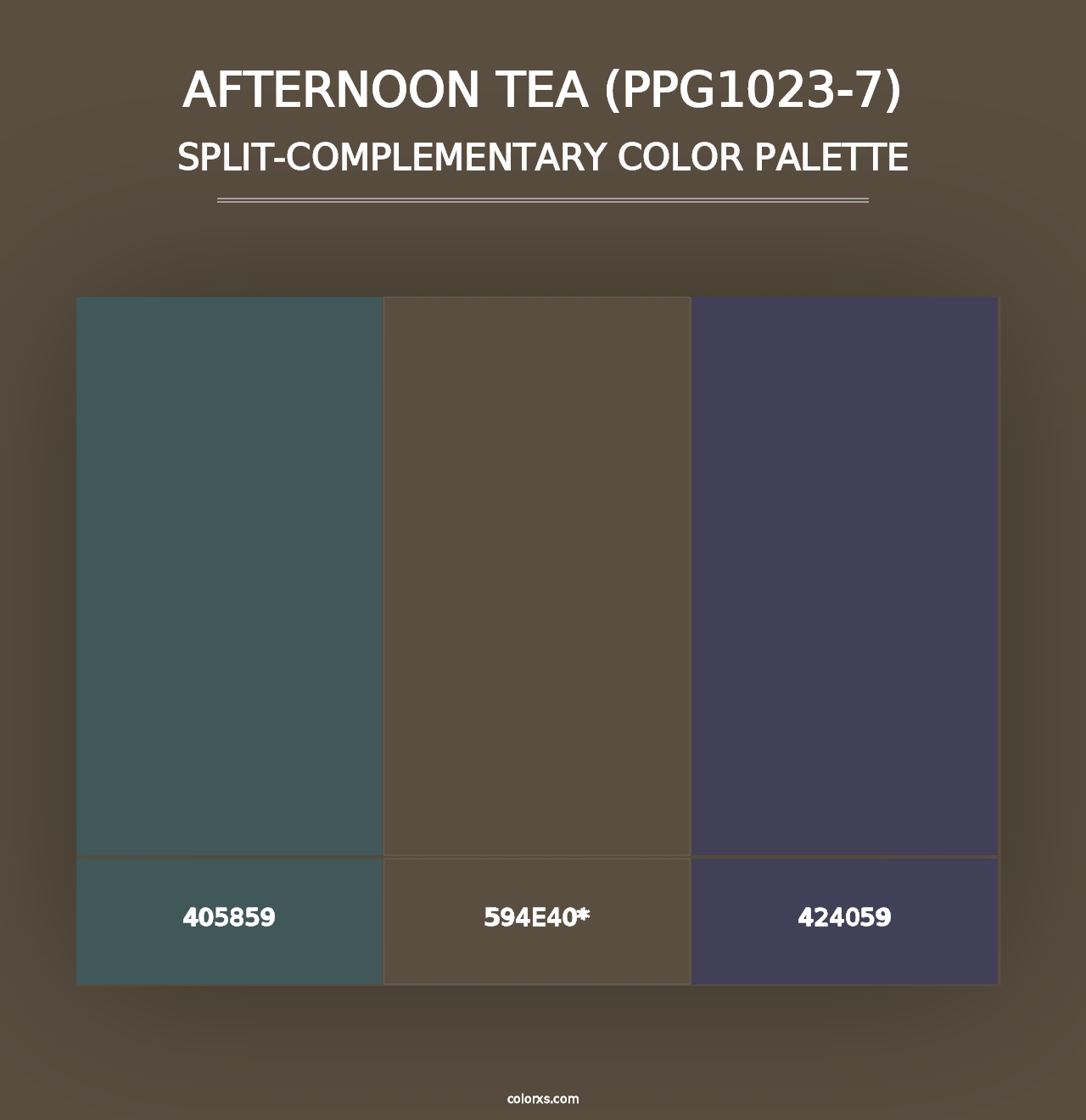 Afternoon Tea (PPG1023-7) - Split-Complementary Color Palette