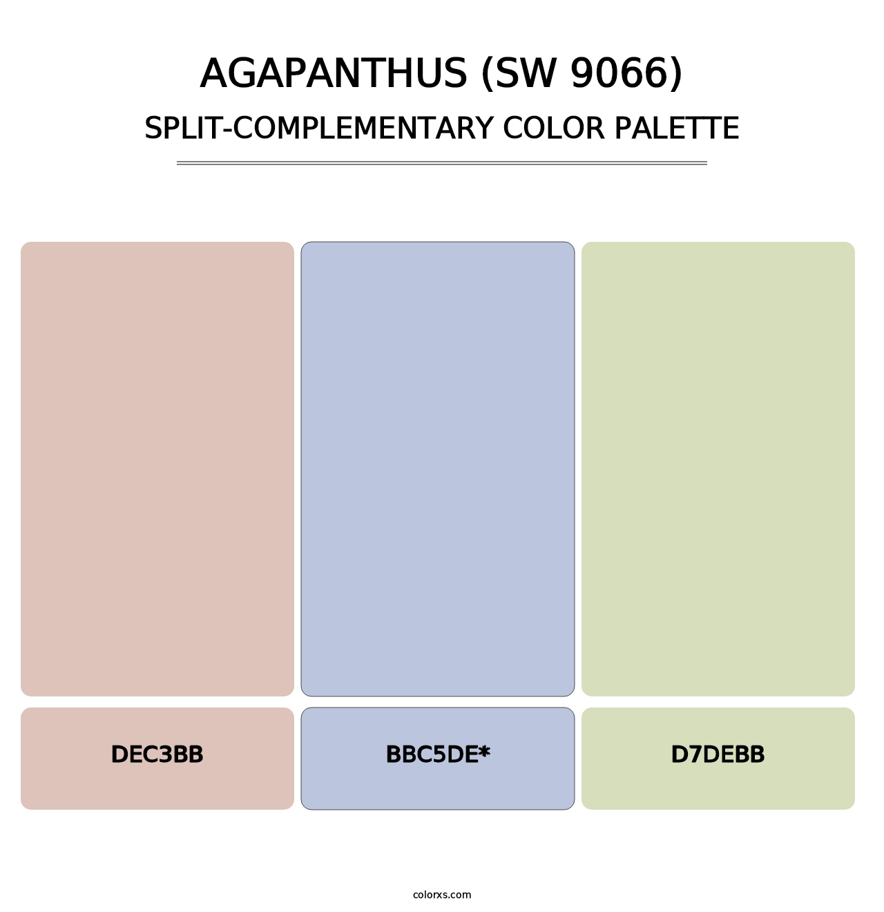 Agapanthus (SW 9066) - Split-Complementary Color Palette