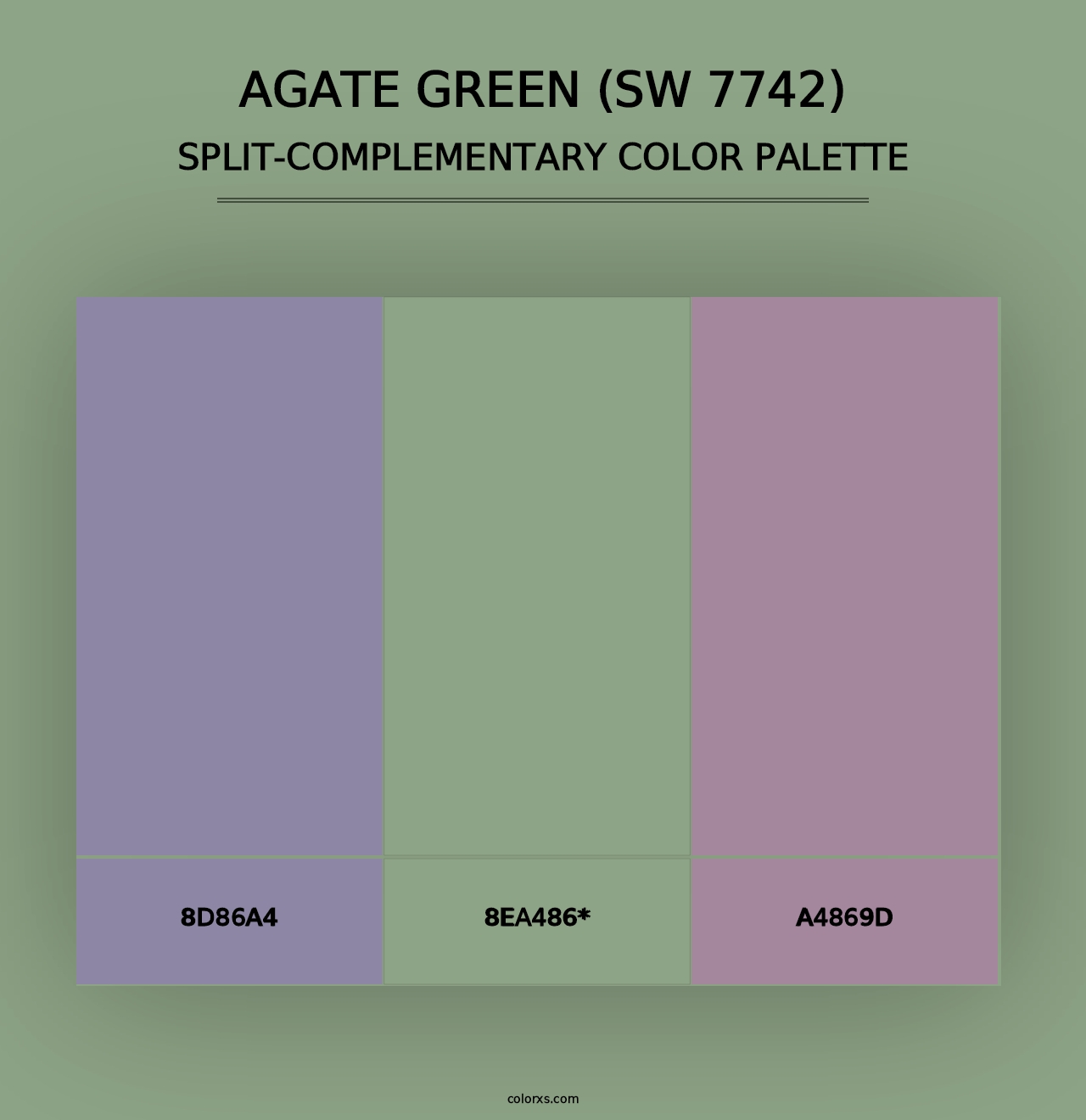 Agate Green (SW 7742) - Split-Complementary Color Palette