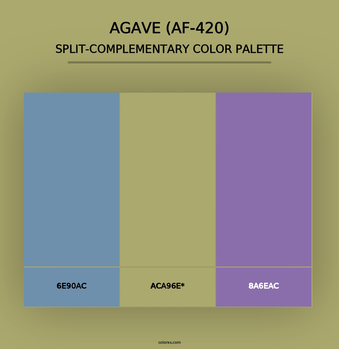 Agave (AF-420) - Split-Complementary Color Palette