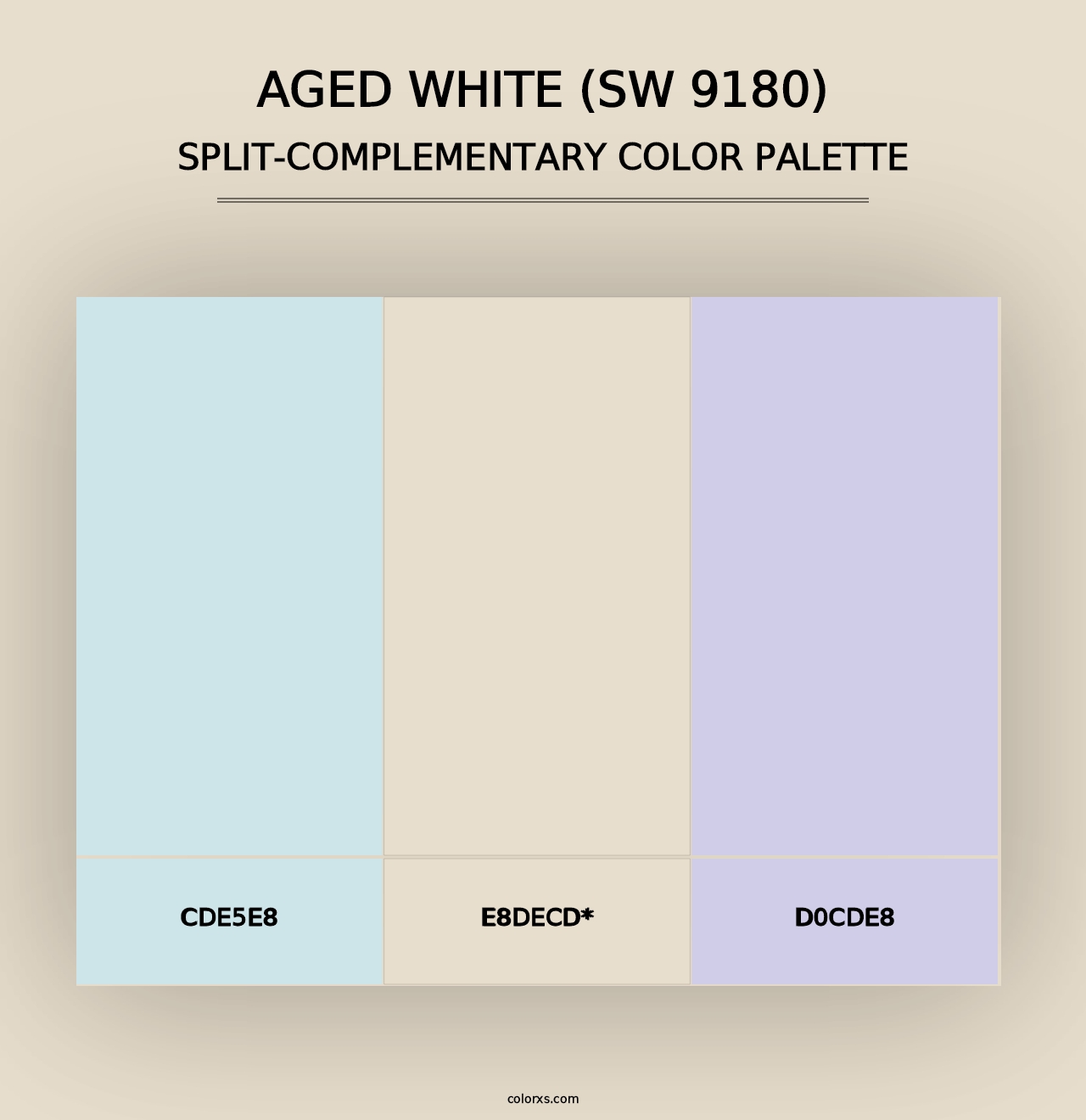 Aged White (SW 9180) - Split-Complementary Color Palette