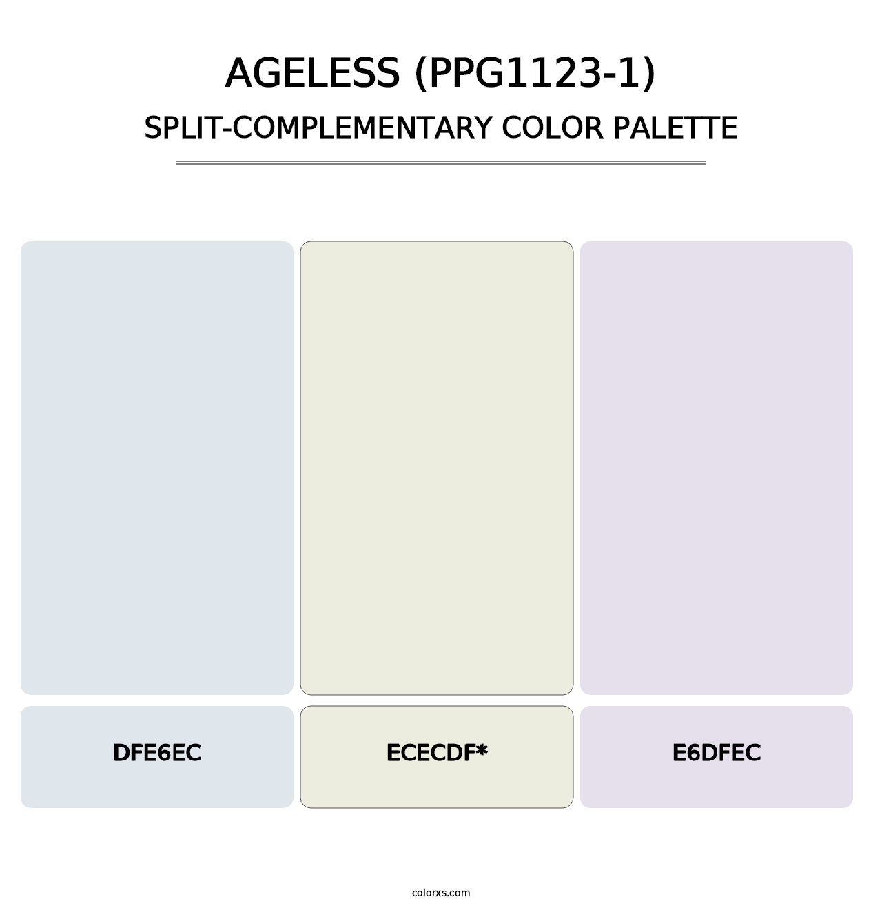 Ageless (PPG1123-1) - Split-Complementary Color Palette