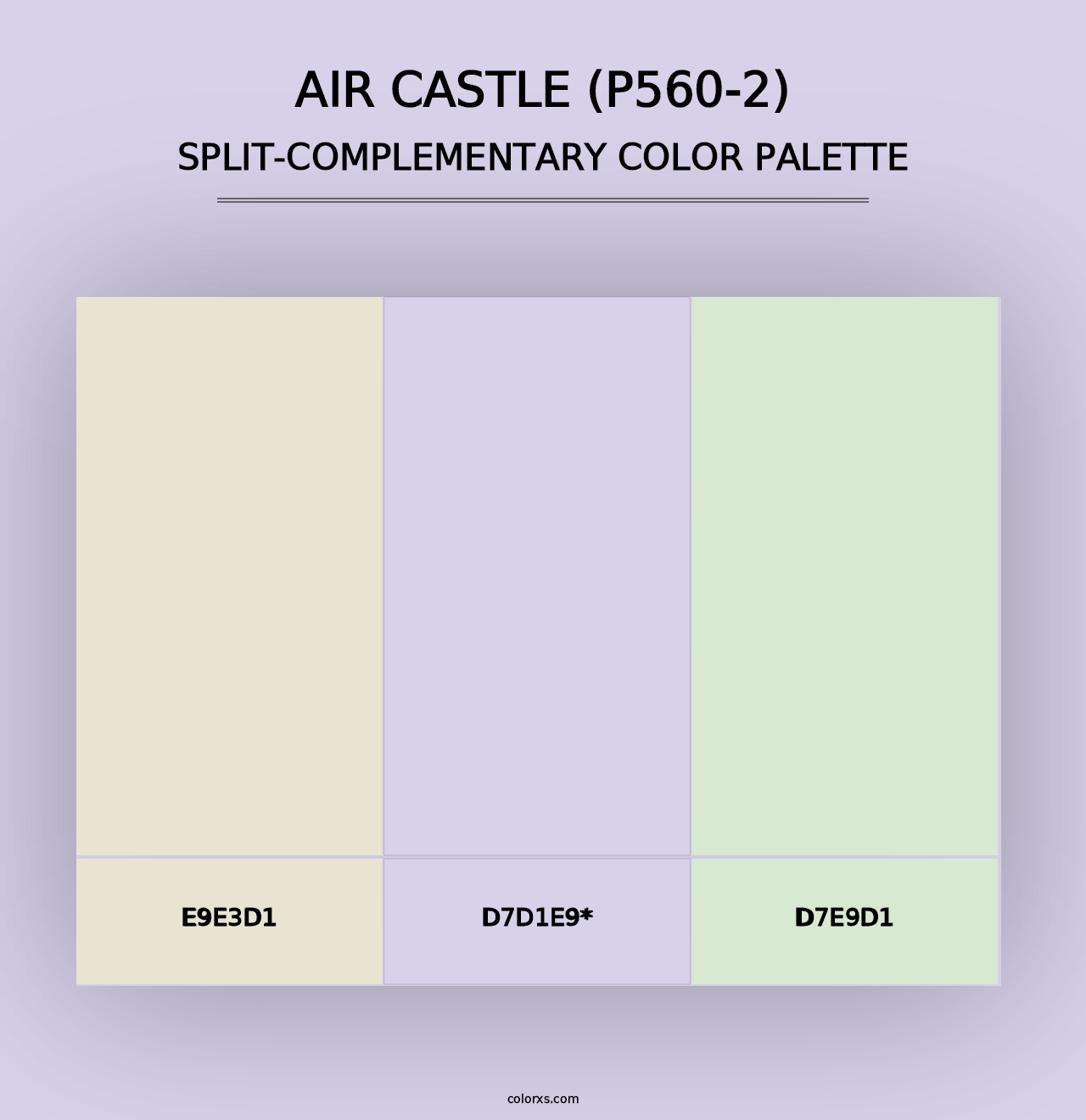 Air Castle (P560-2) - Split-Complementary Color Palette