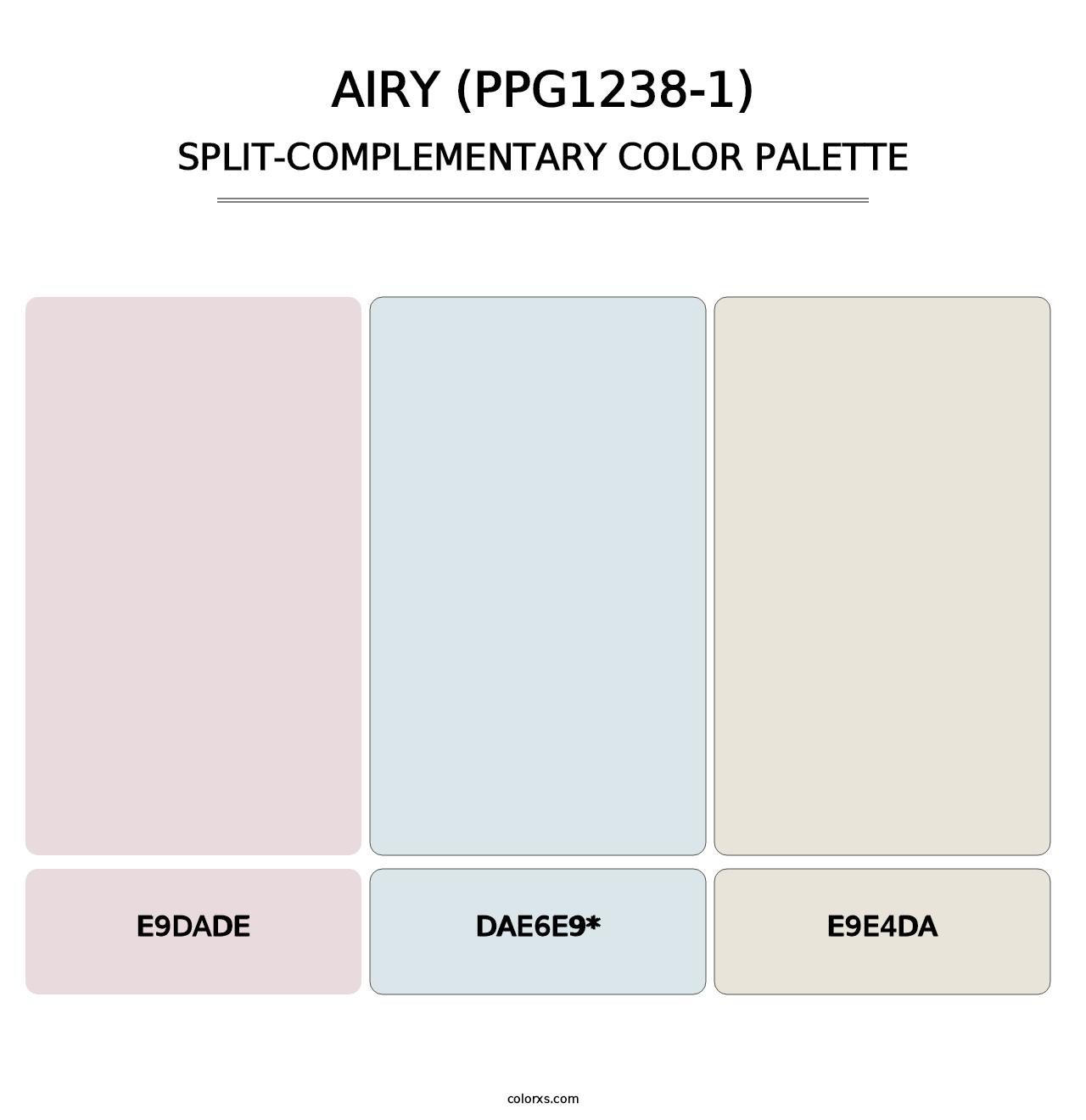 Airy (PPG1238-1) - Split-Complementary Color Palette