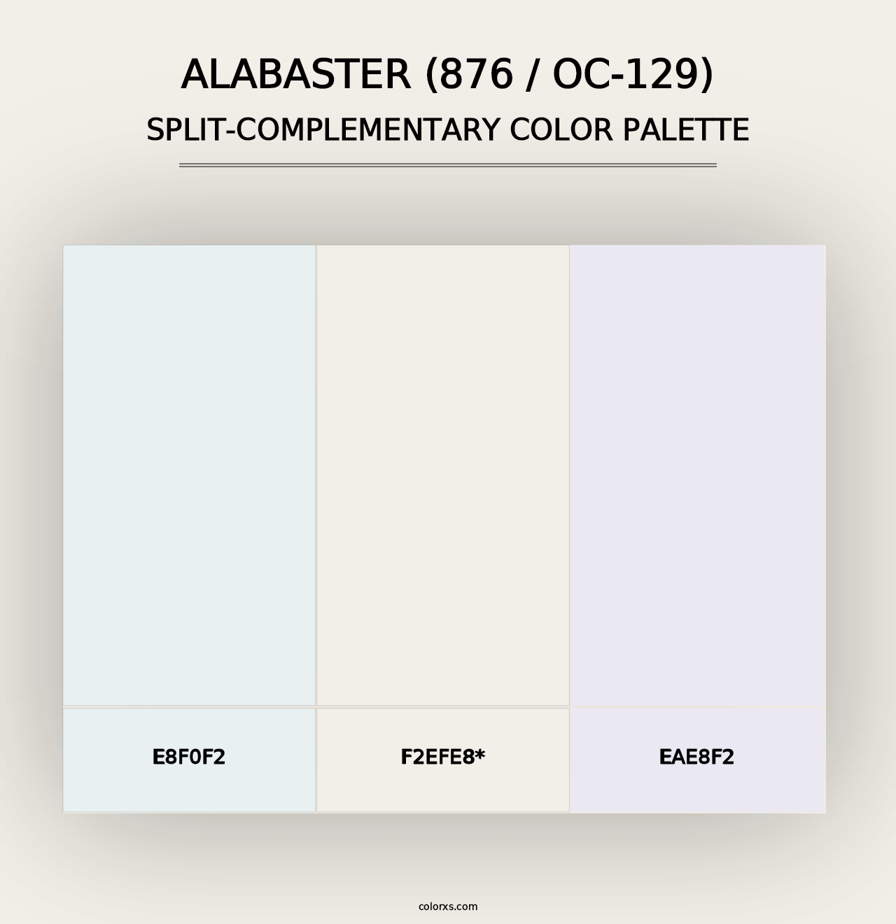 Alabaster (876 / OC-129) - Split-Complementary Color Palette