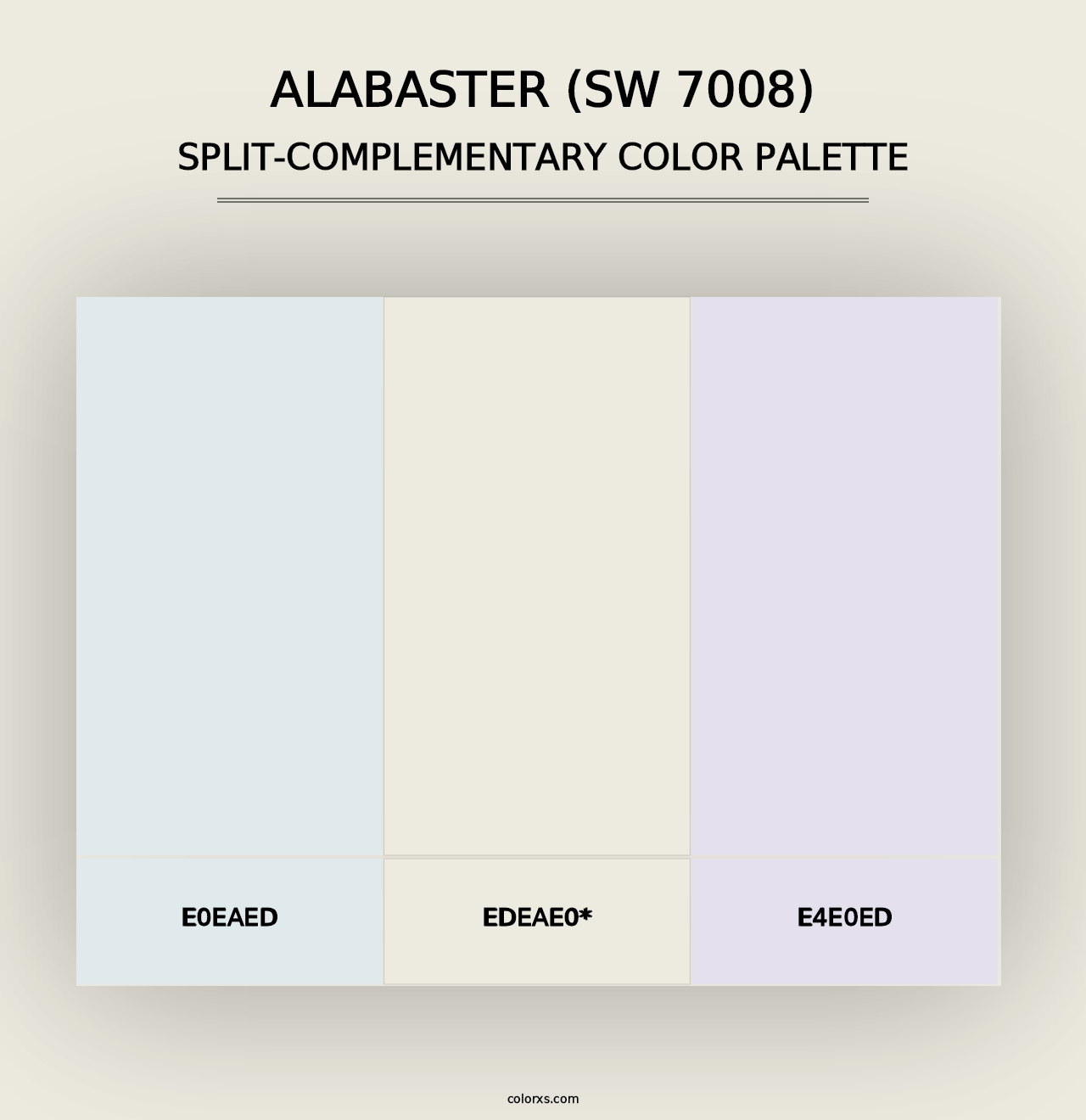 Alabaster (SW 7008) - Split-Complementary Color Palette