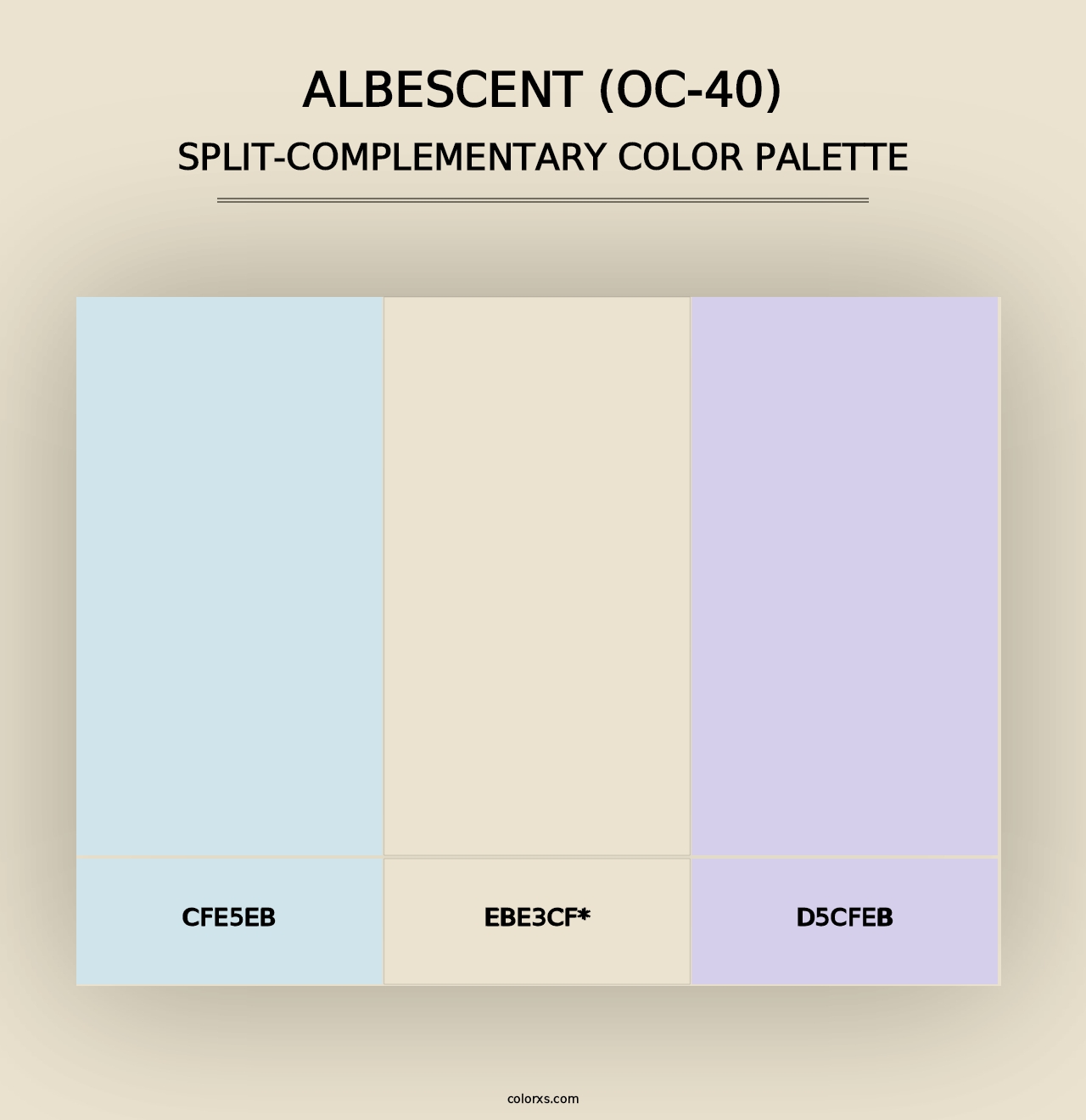 Albescent (OC-40) - Split-Complementary Color Palette