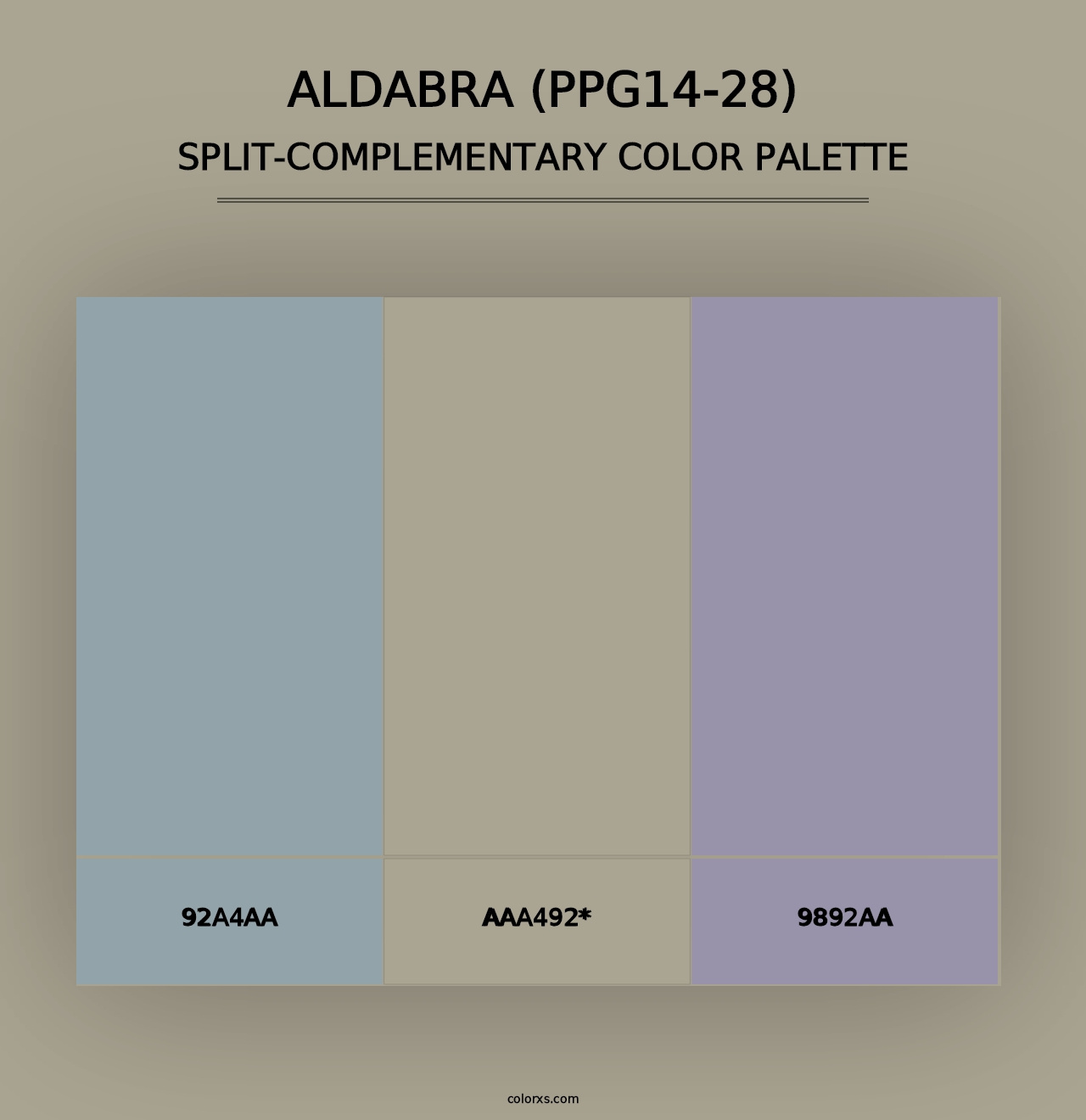 Aldabra (PPG14-28) - Split-Complementary Color Palette