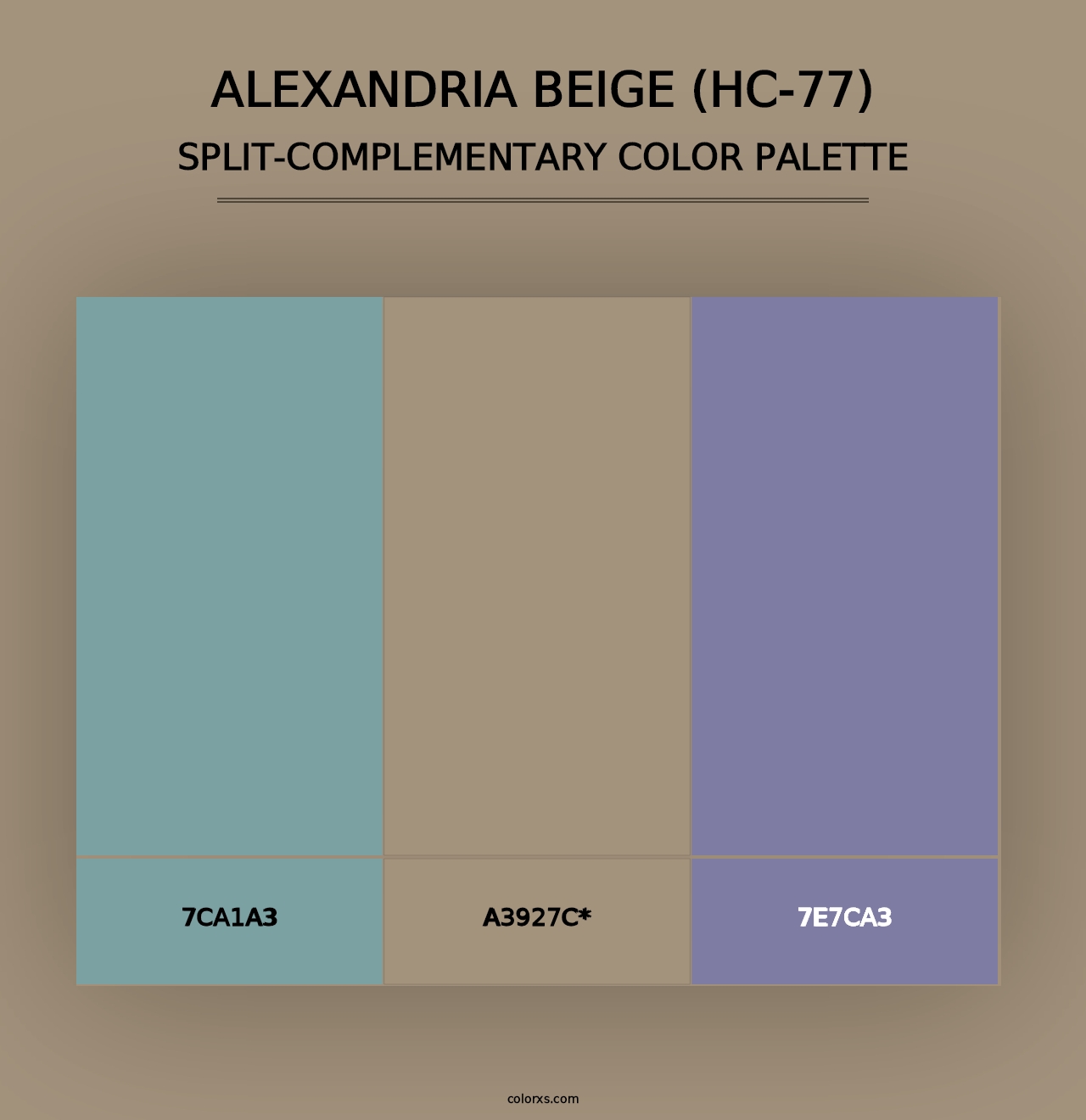 Alexandria Beige (HC-77) - Split-Complementary Color Palette