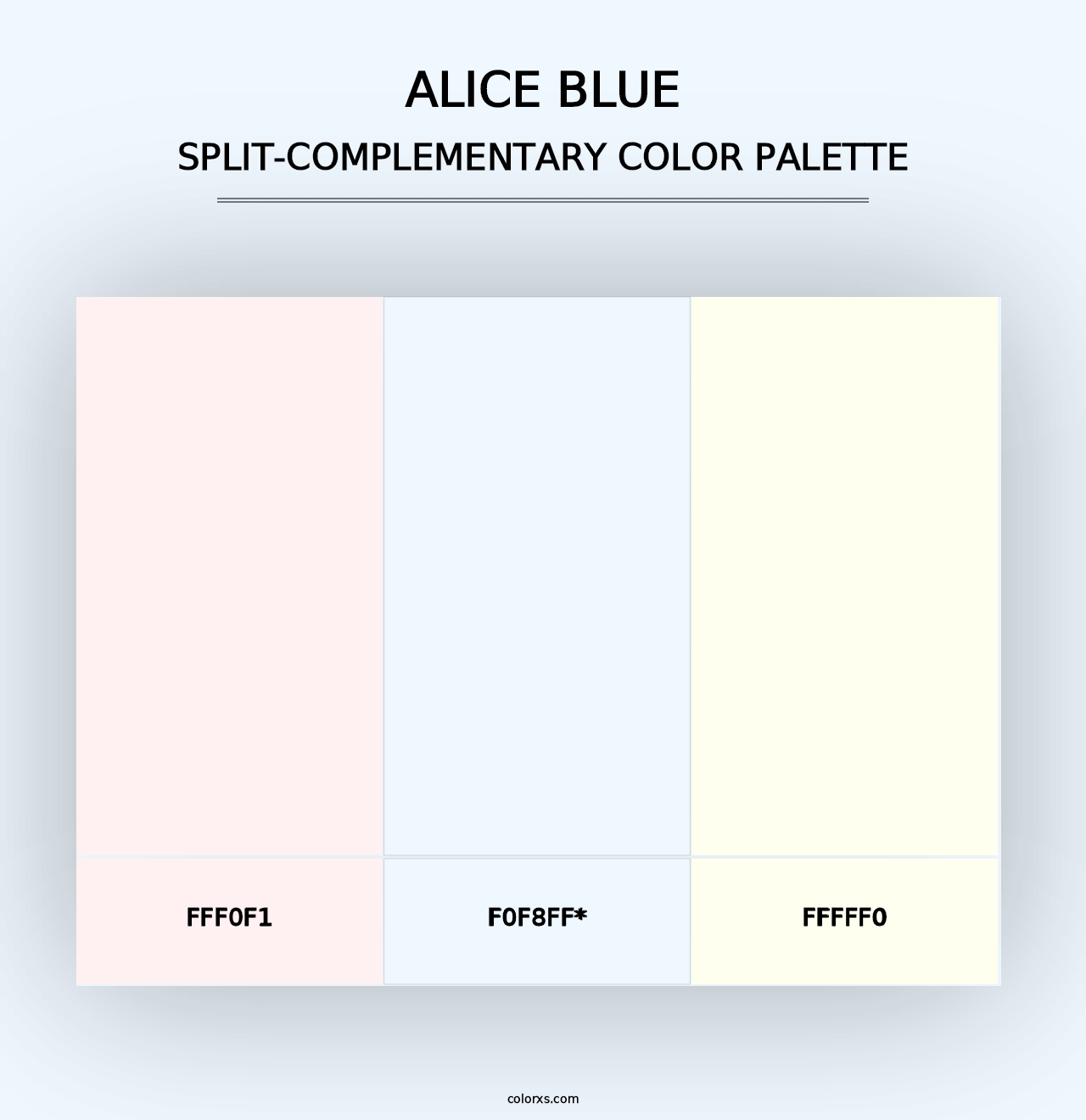 Alice blue - Split-Complementary Color Palette