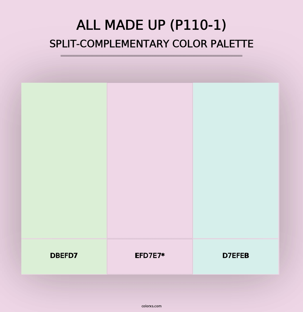 All Made Up (P110-1) - Split-Complementary Color Palette