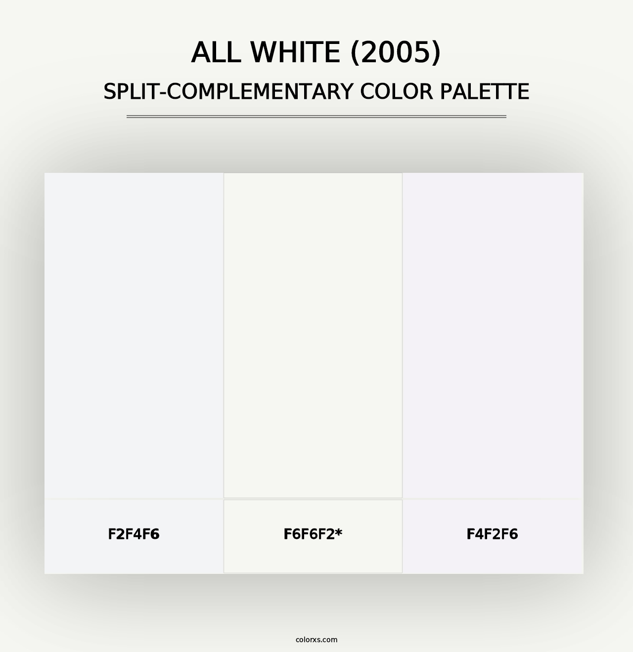 All White (2005) - Split-Complementary Color Palette