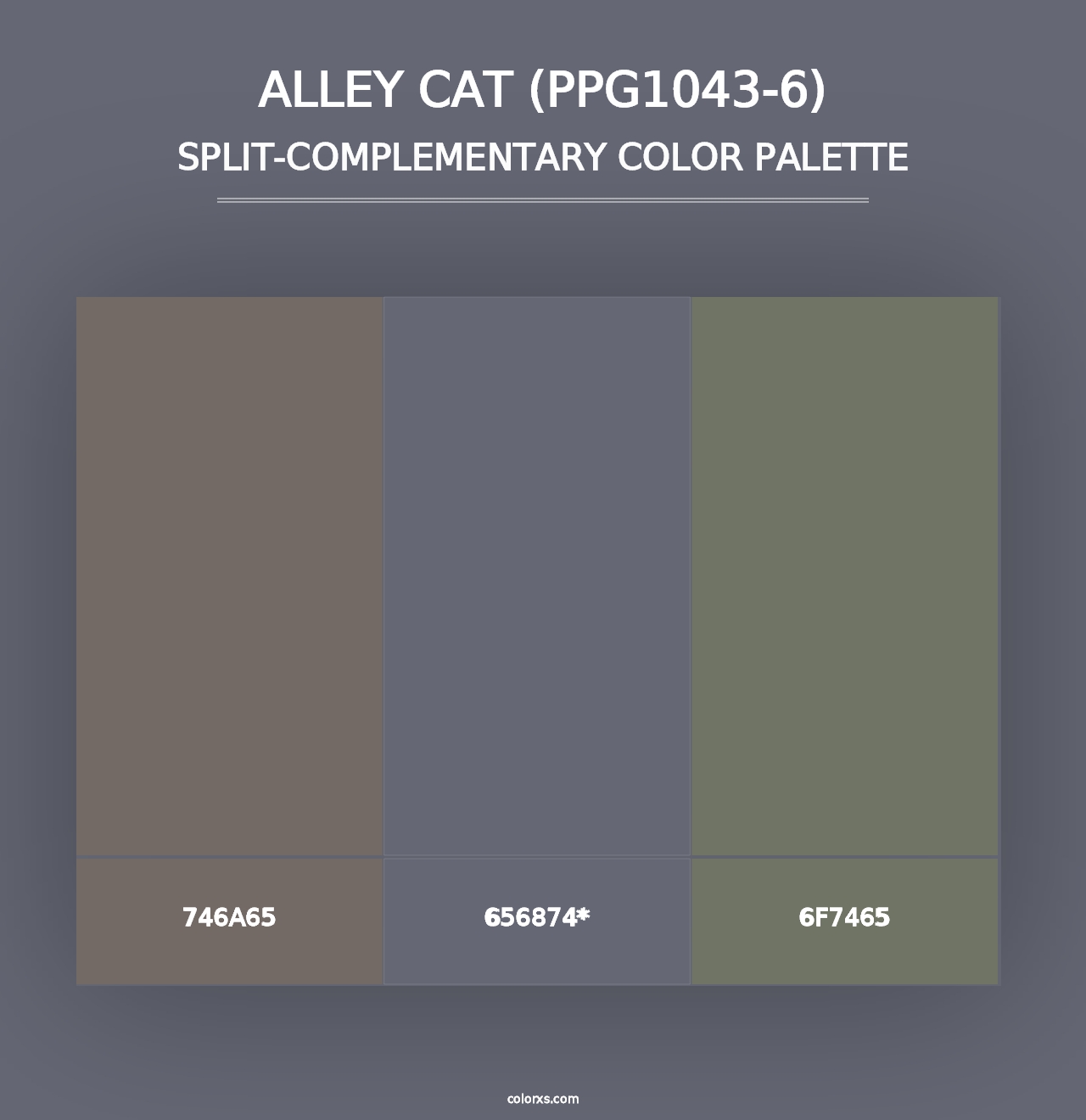 Alley Cat (PPG1043-6) - Split-Complementary Color Palette