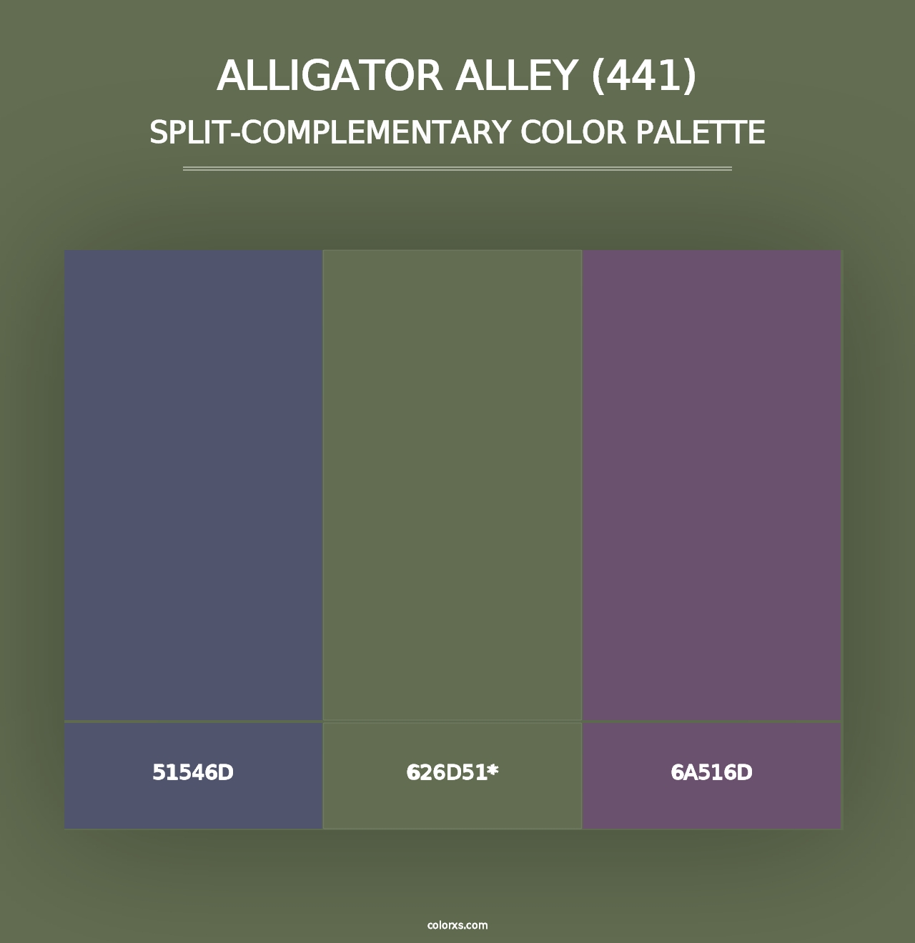 Alligator Alley (441) - Split-Complementary Color Palette