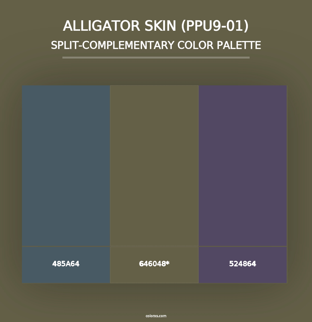 Alligator Skin (PPU9-01) - Split-Complementary Color Palette