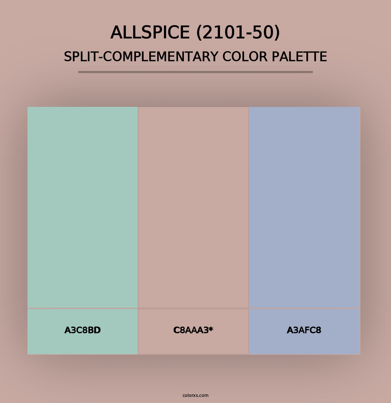 Allspice (2101-50) - Split-Complementary Color Palette