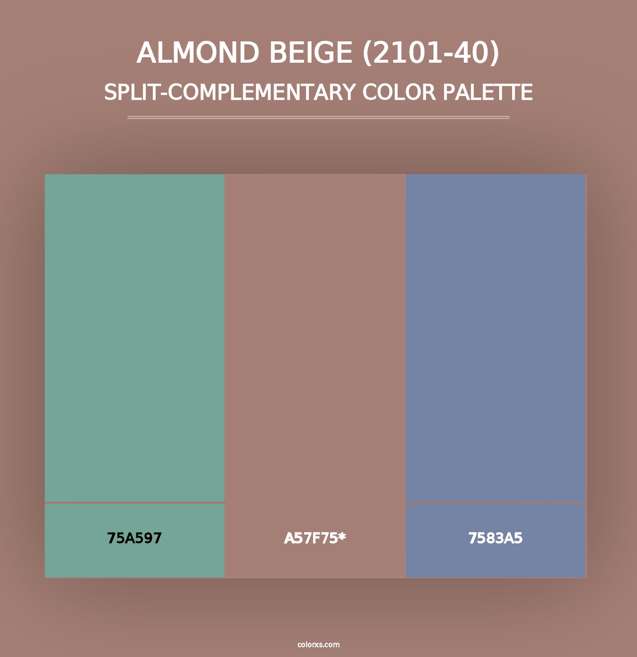 Almond Beige (2101-40) - Split-Complementary Color Palette