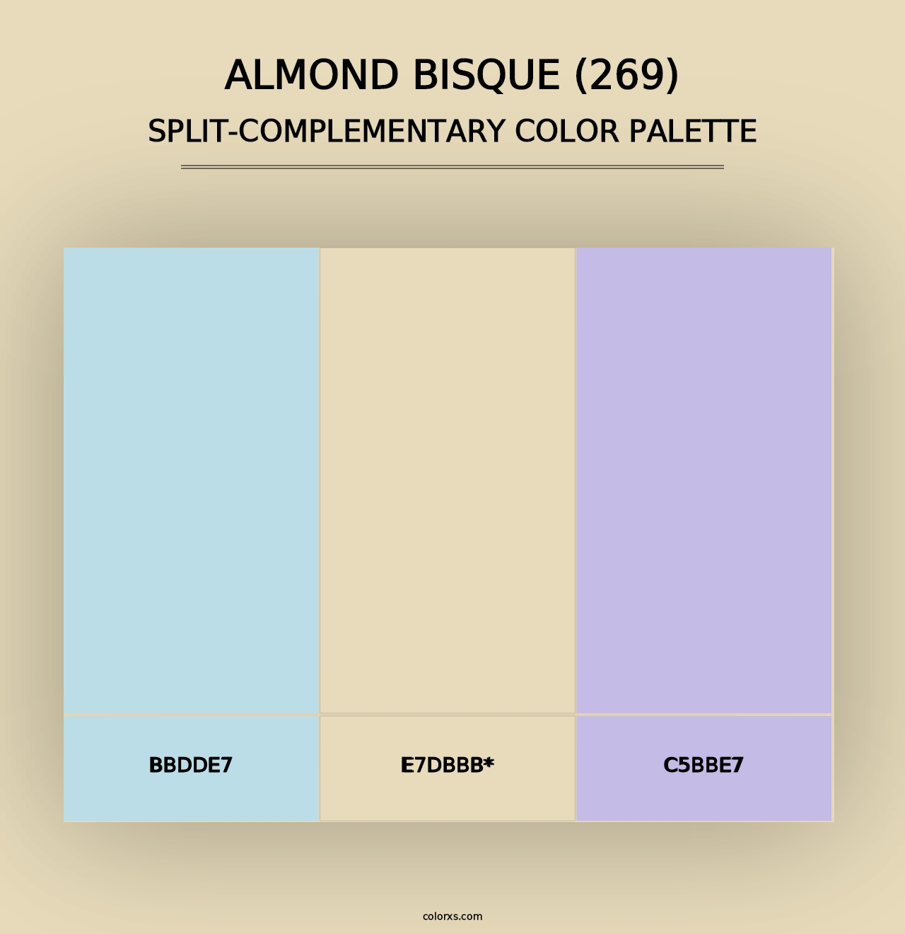 Almond Bisque (269) - Split-Complementary Color Palette