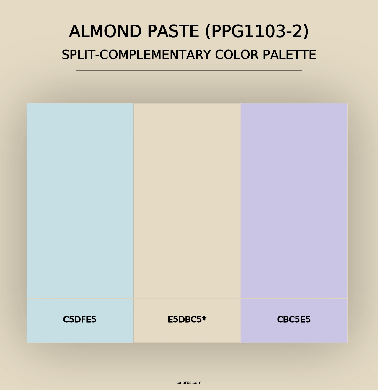 Almond Paste (PPG1103-2) - Split-Complementary Color Palette