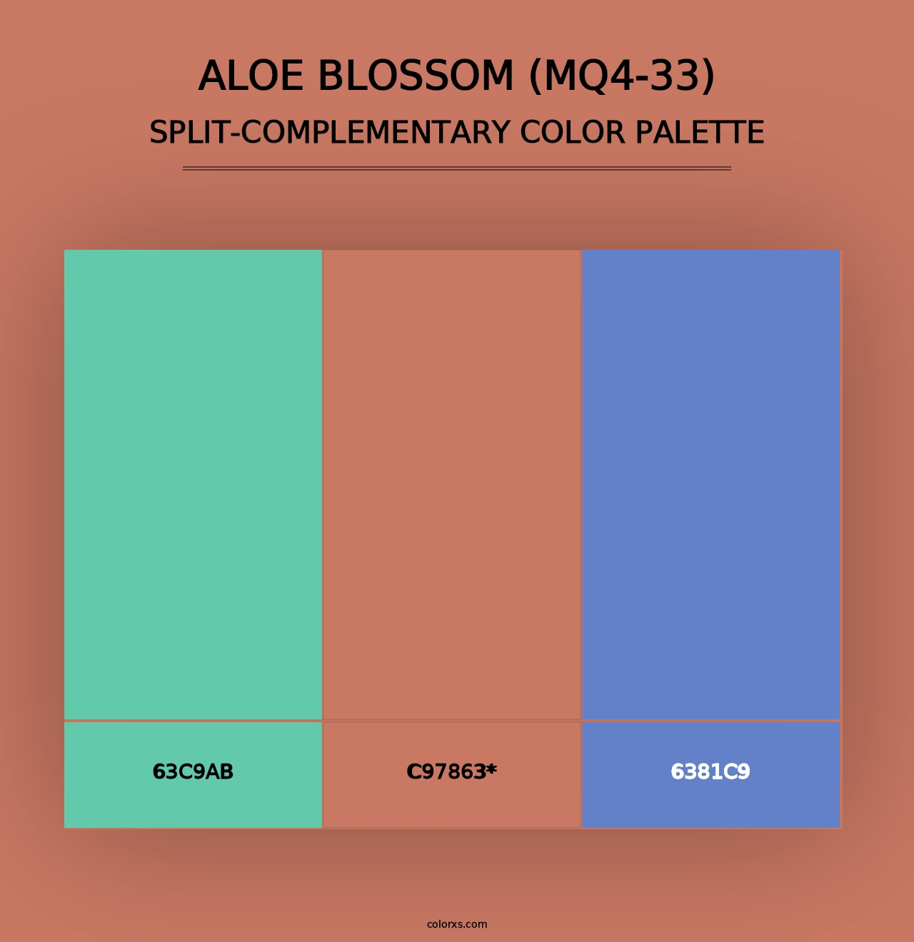 Aloe Blossom (MQ4-33) - Split-Complementary Color Palette