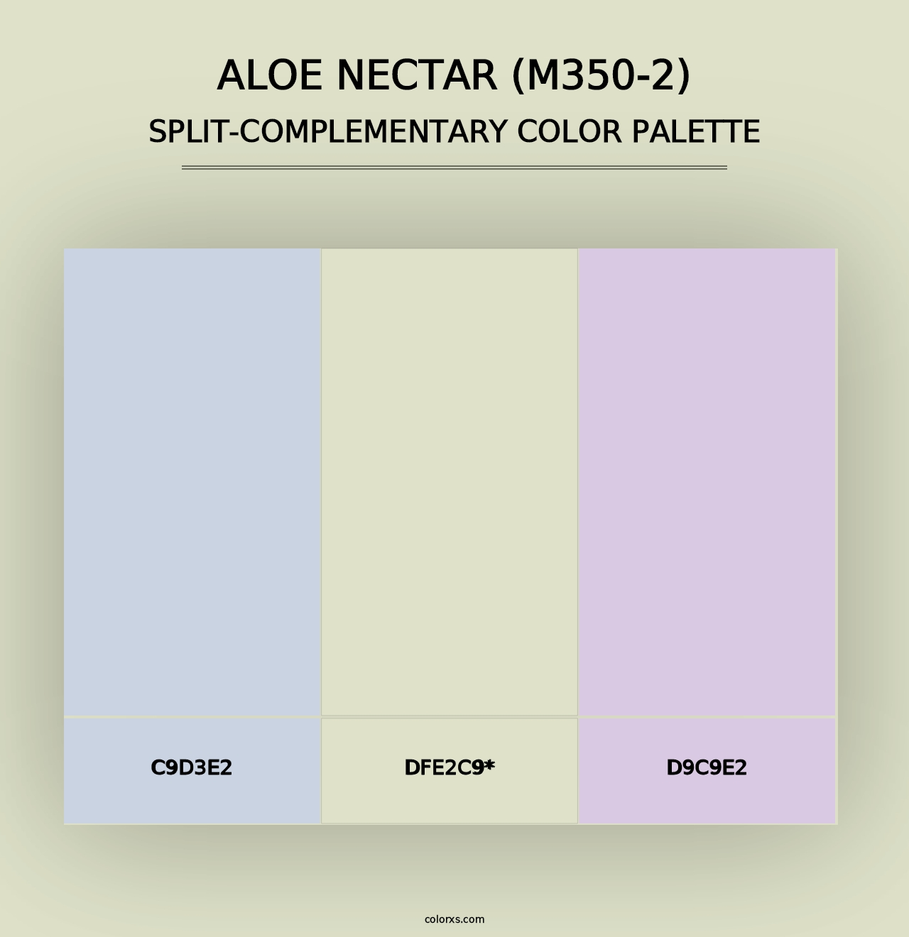 Aloe Nectar (M350-2) - Split-Complementary Color Palette