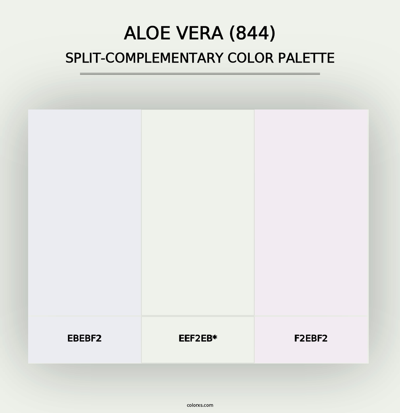 Aloe Vera (844) - Split-Complementary Color Palette