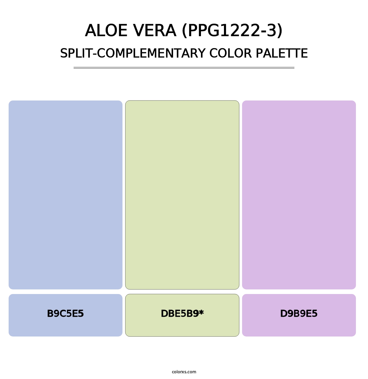 Aloe Vera (PPG1222-3) - Split-Complementary Color Palette