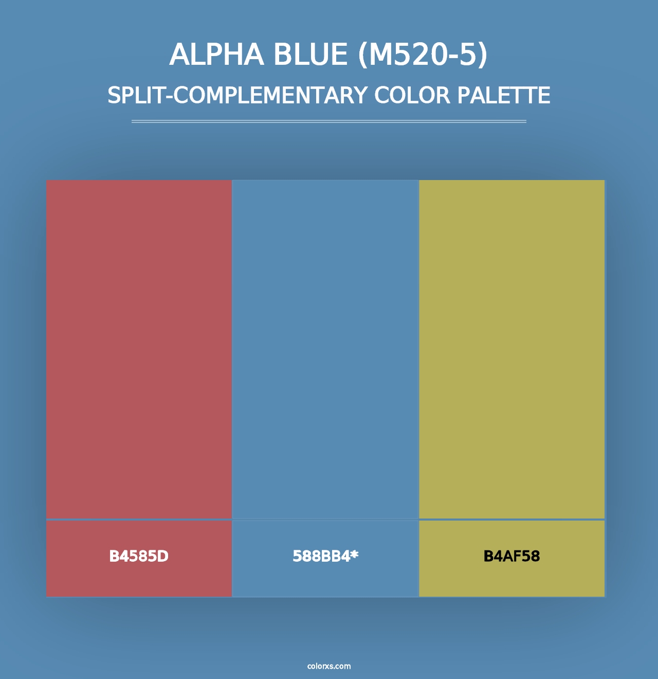 Alpha Blue (M520-5) - Split-Complementary Color Palette