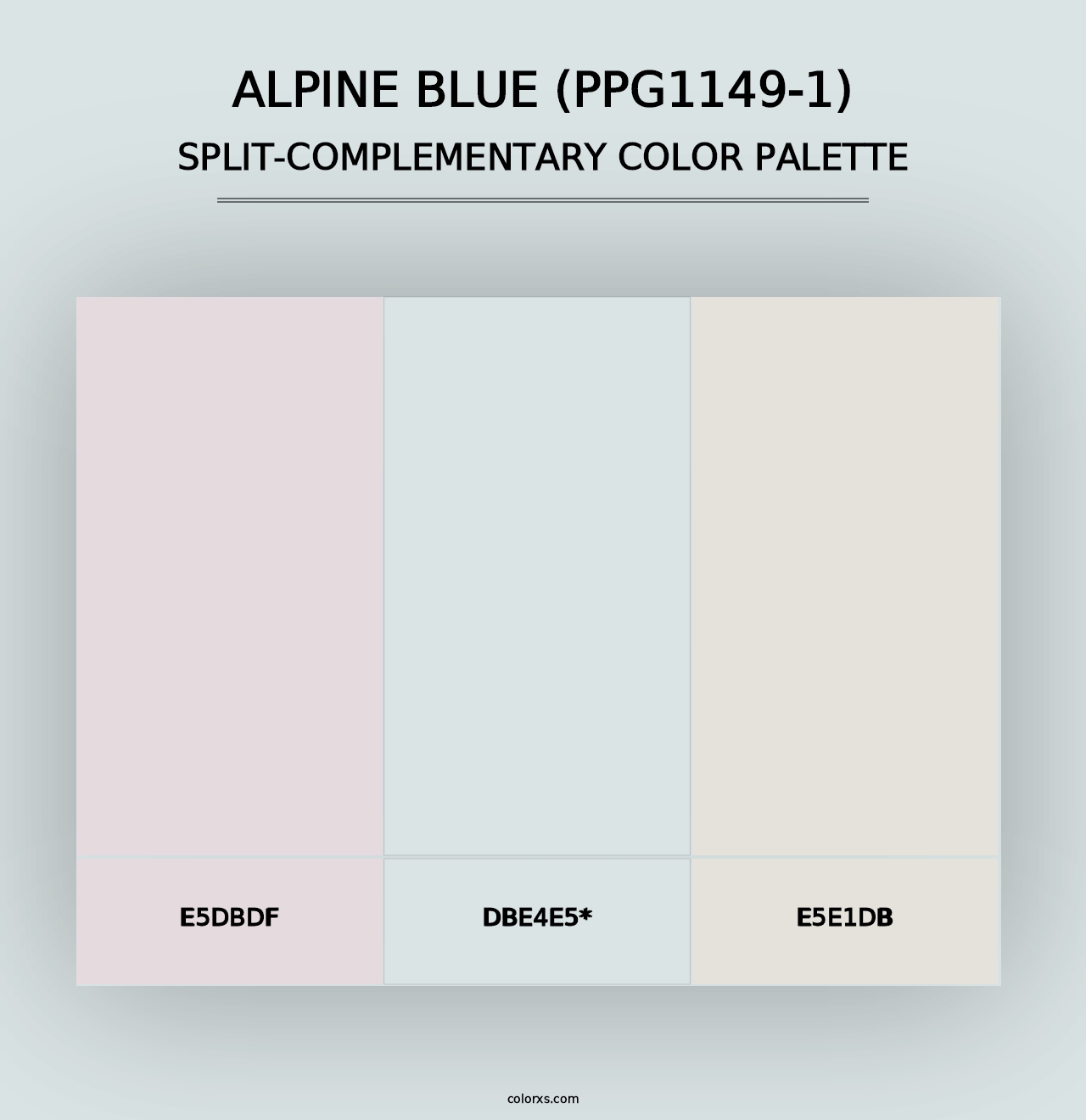 Alpine Blue (PPG1149-1) - Split-Complementary Color Palette