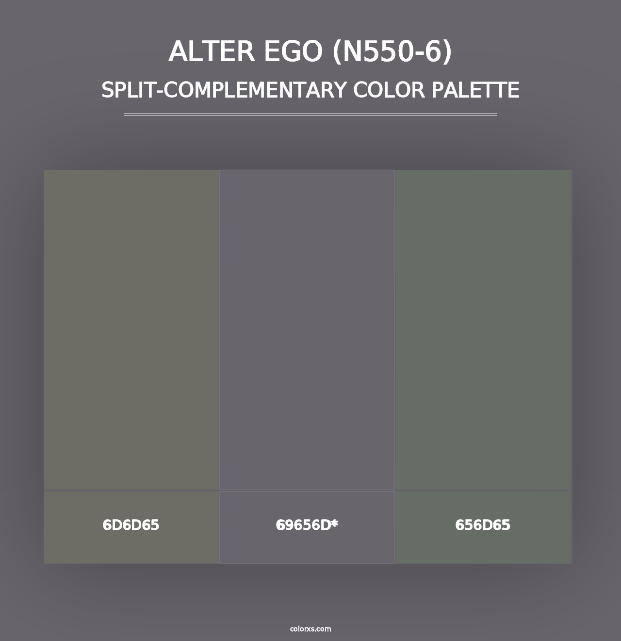 Alter Ego (N550-6) - Split-Complementary Color Palette